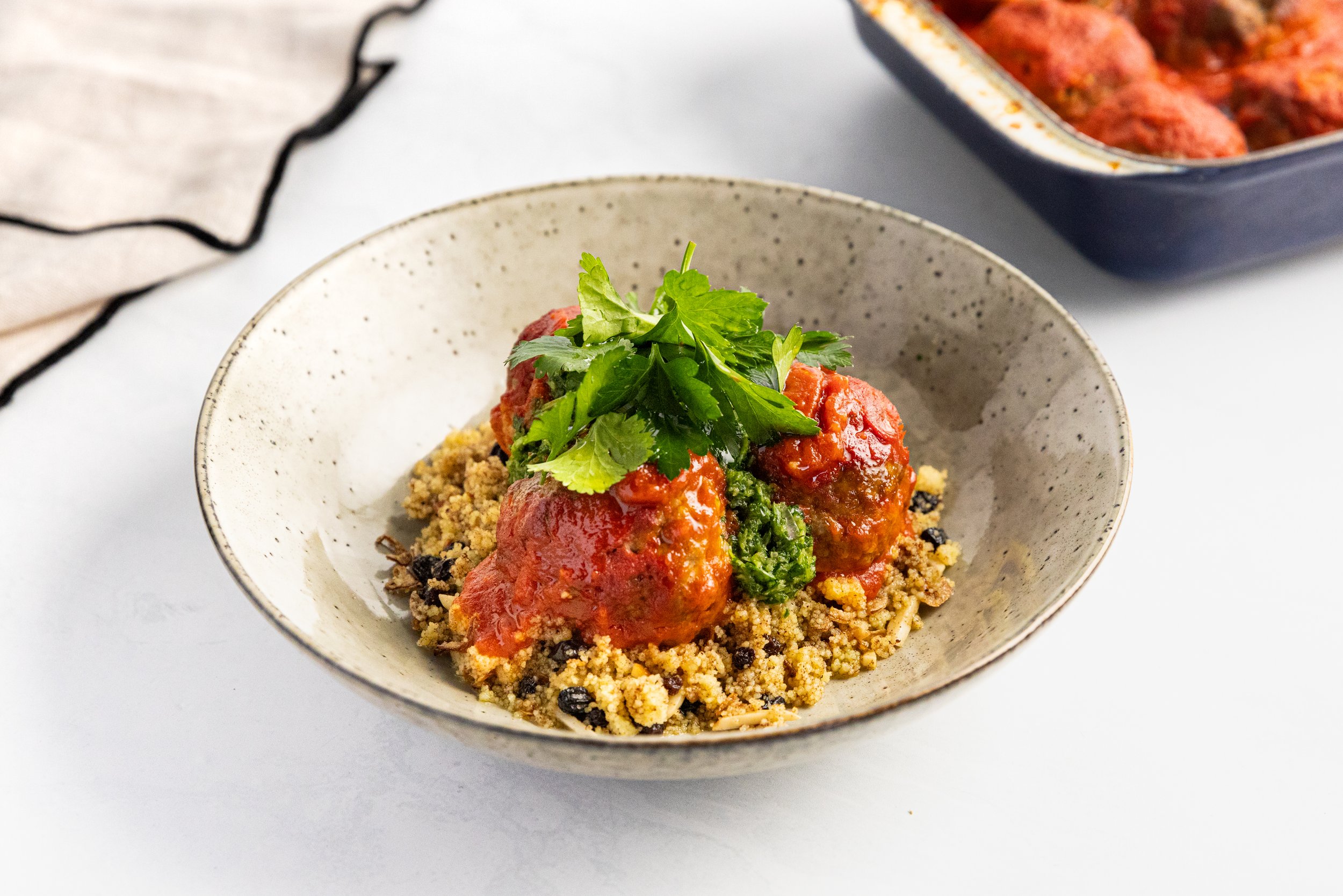 Baked Meatballs with Chermoula
