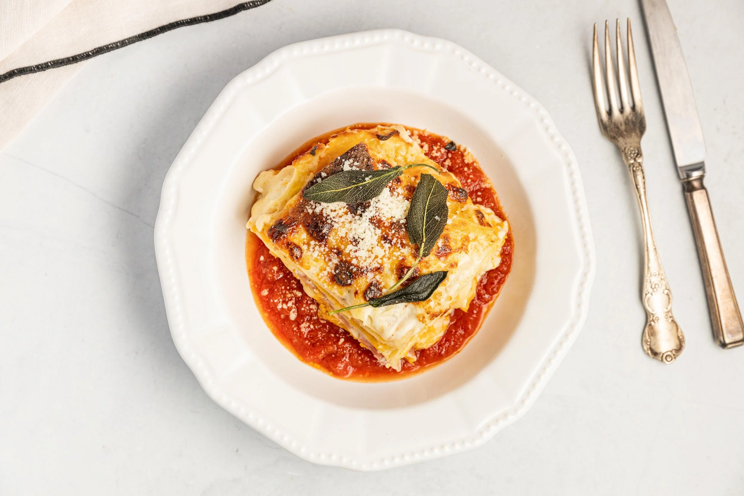 Pumpkin and Prosciutto Lasagne