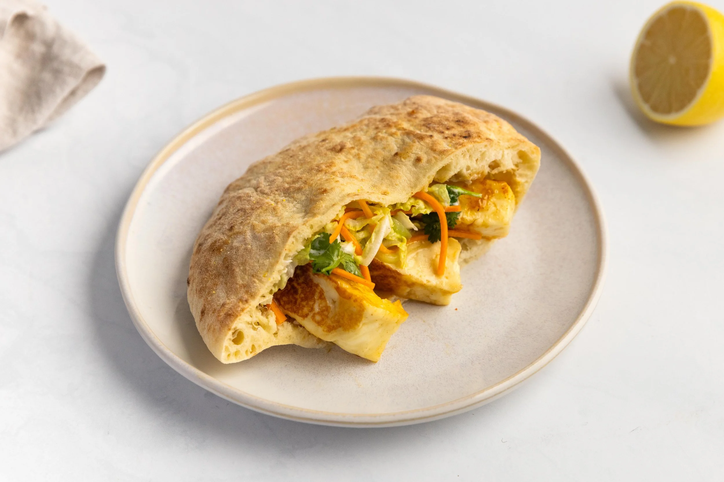 Chutney Glazed Haloumi Pita Pocket