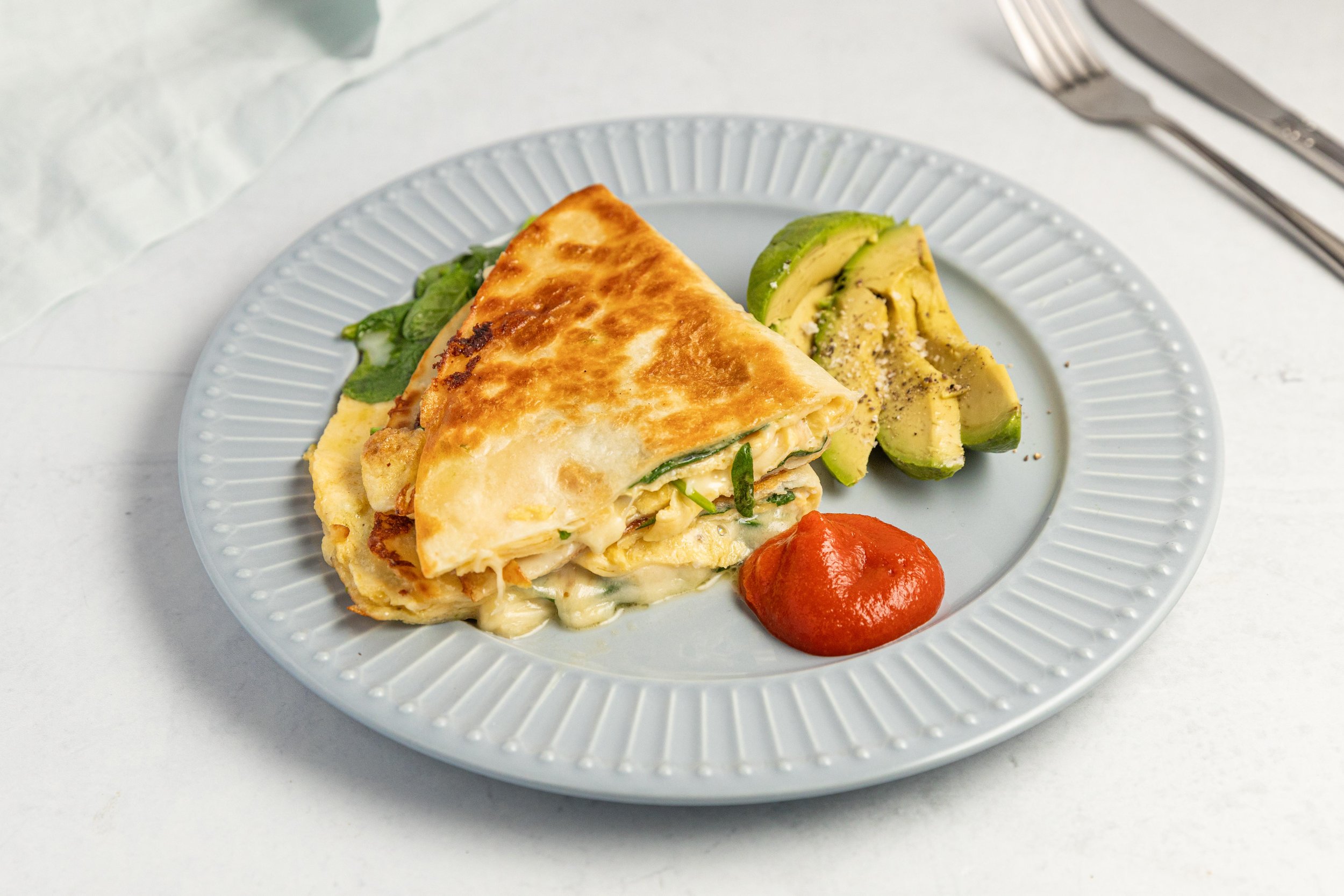 Omelette Tortilla Sandwich
