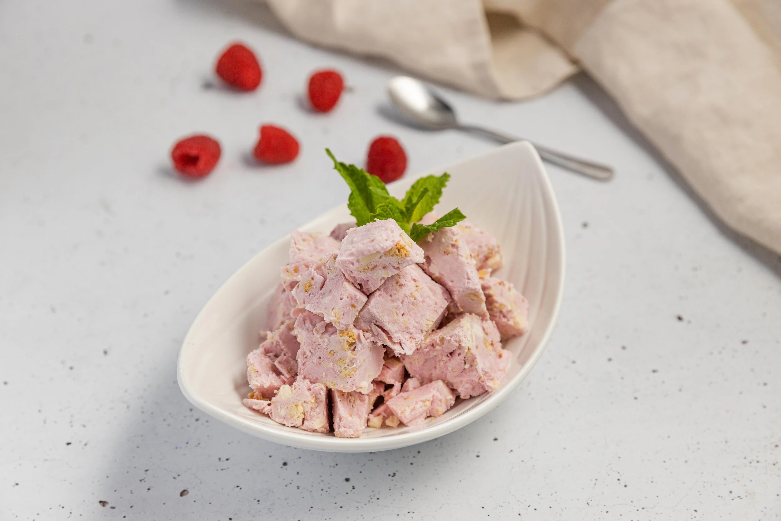 Cottage Cheese & Raspberry ‘Ice Cream’ Bites — Everyday Gourmet