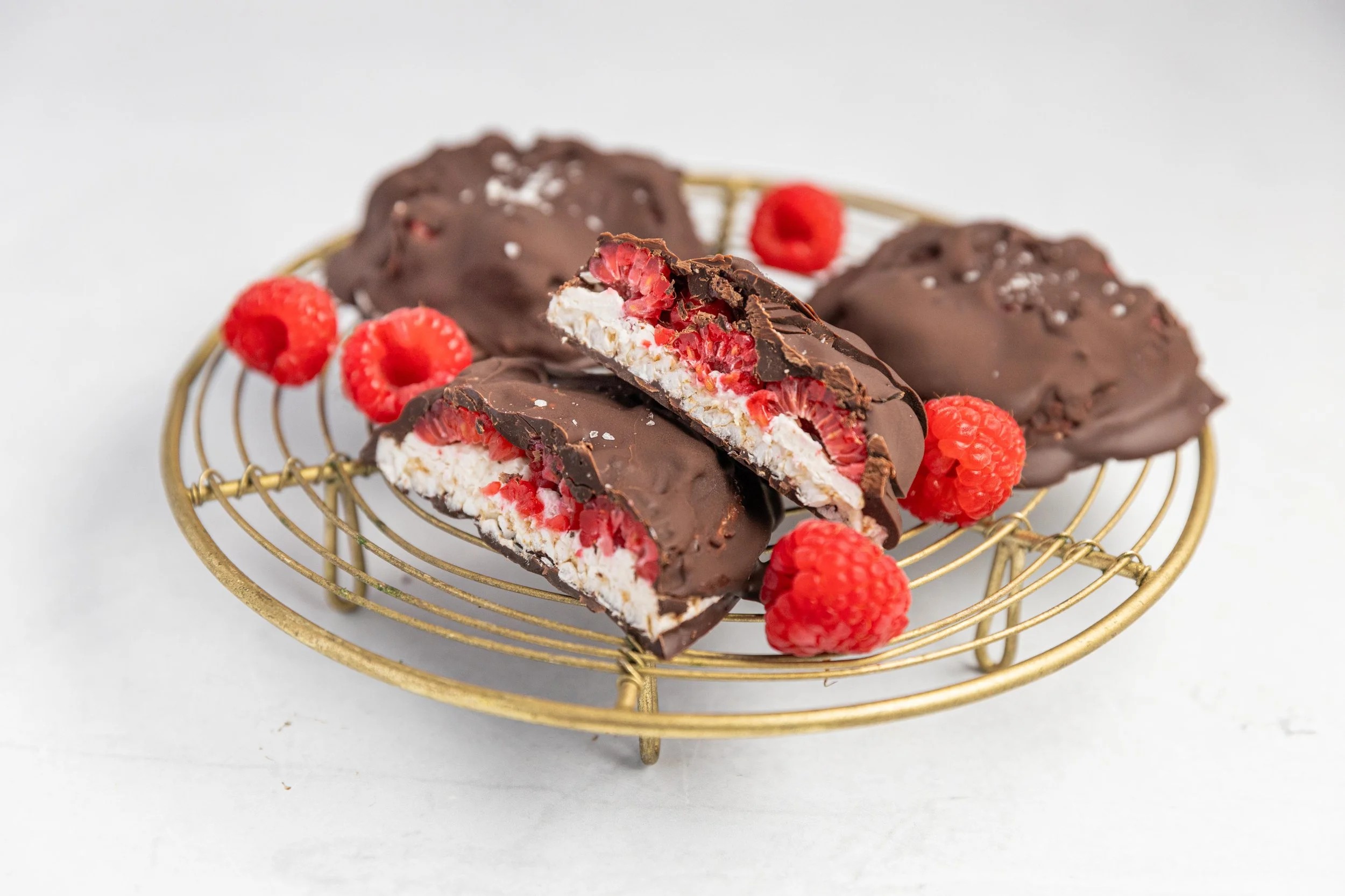 Healthy Raspberry Wagon Wheels