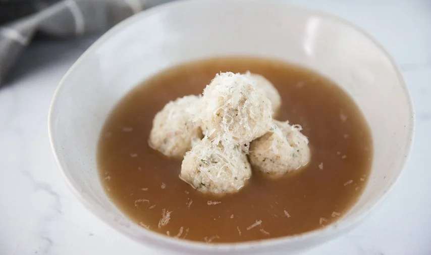 Chicken Broth with Old Bread Dumplings