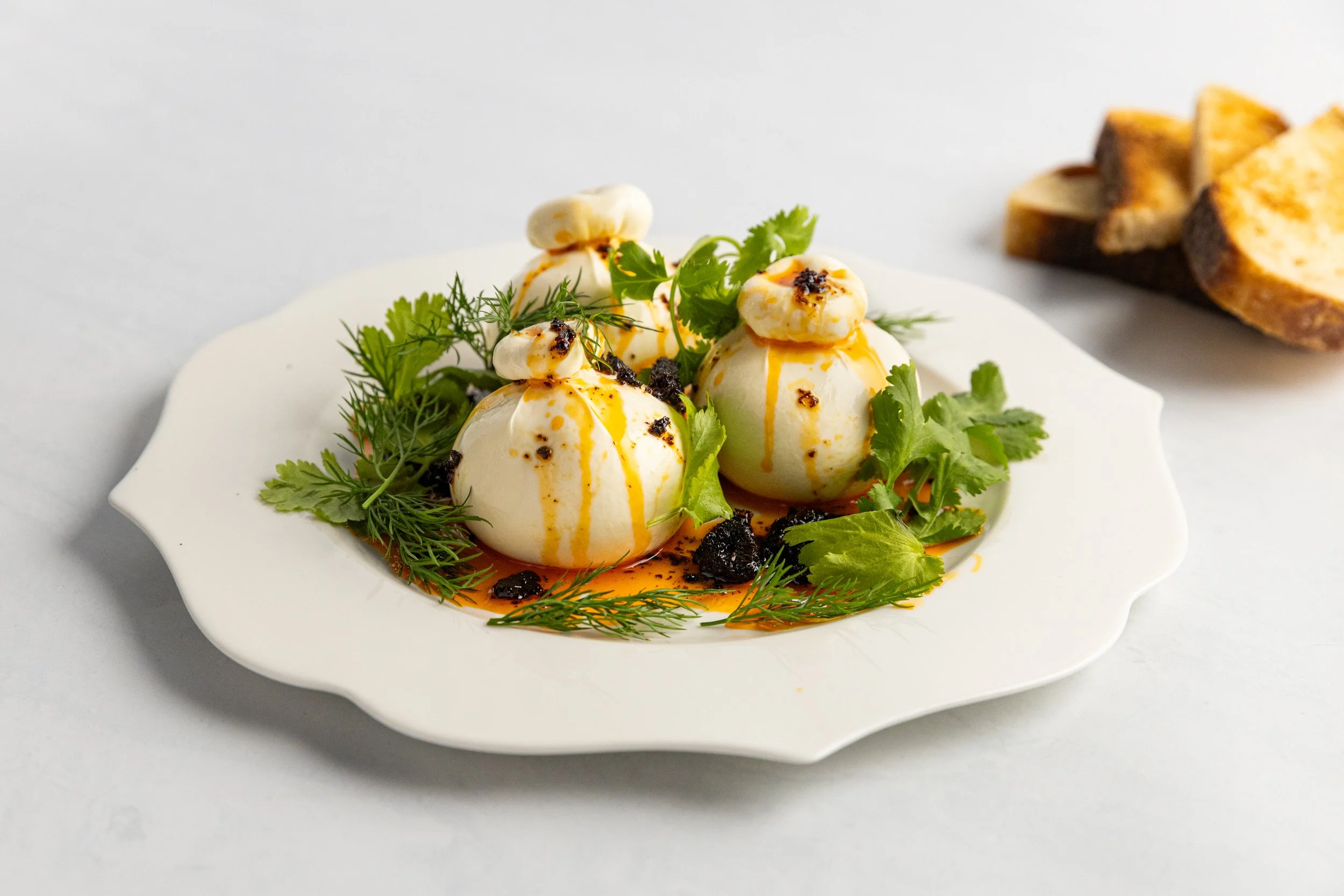 Burrata and Crispy Chilli Oil