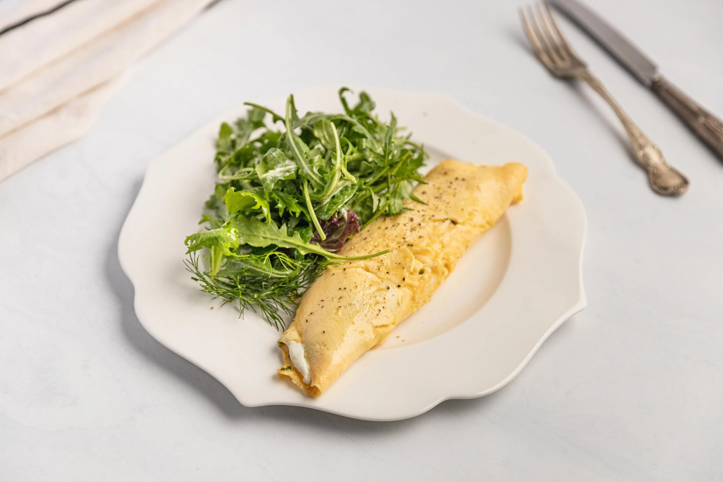 Goat's Cheese &amp; Chive Omelette