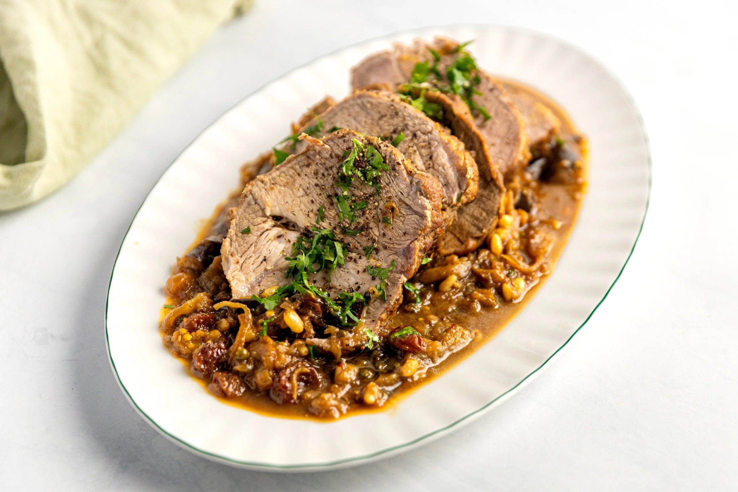 Pork Pot Roast with Eggplant Agrodolce