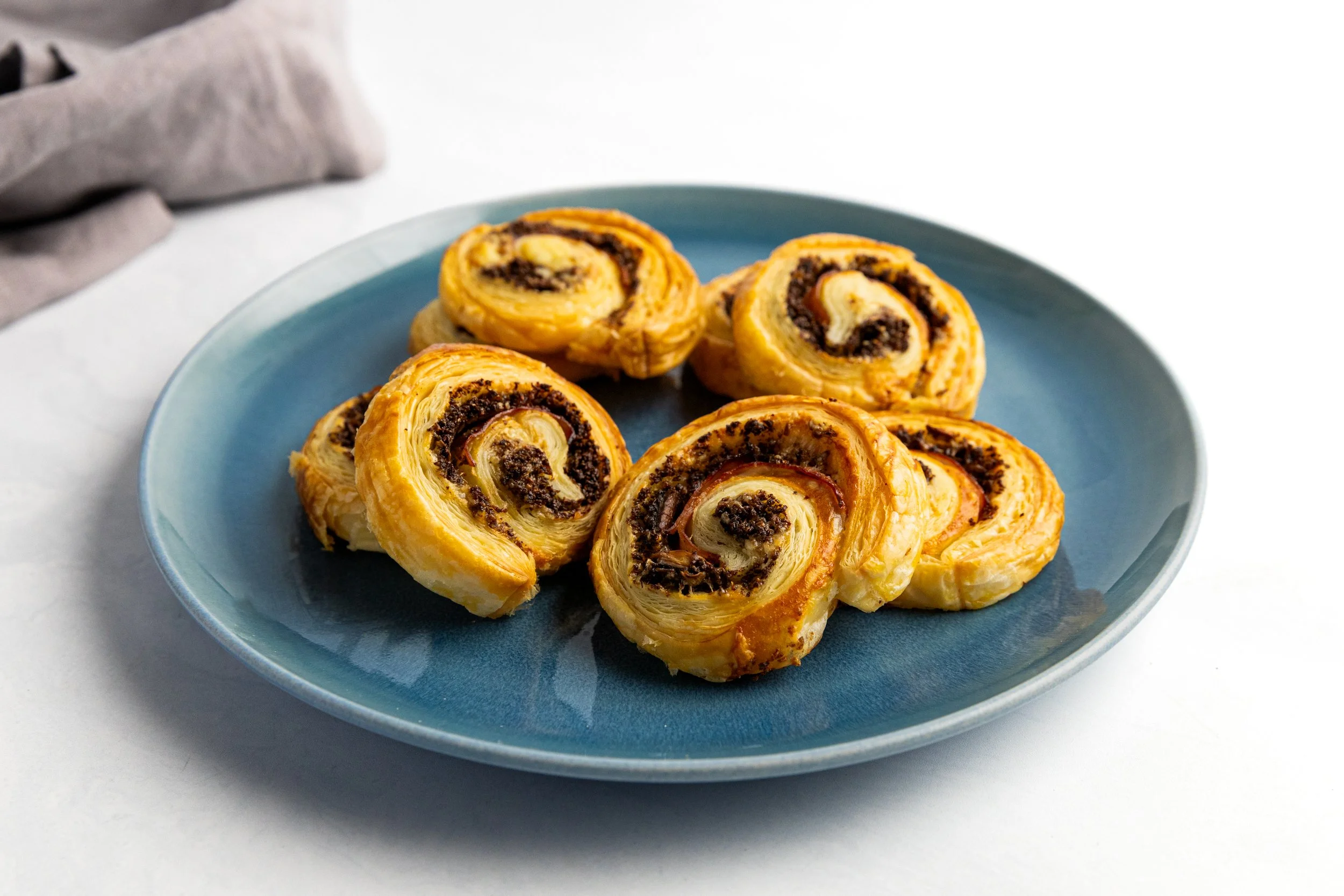 Mushroom and Ham Pinwheels