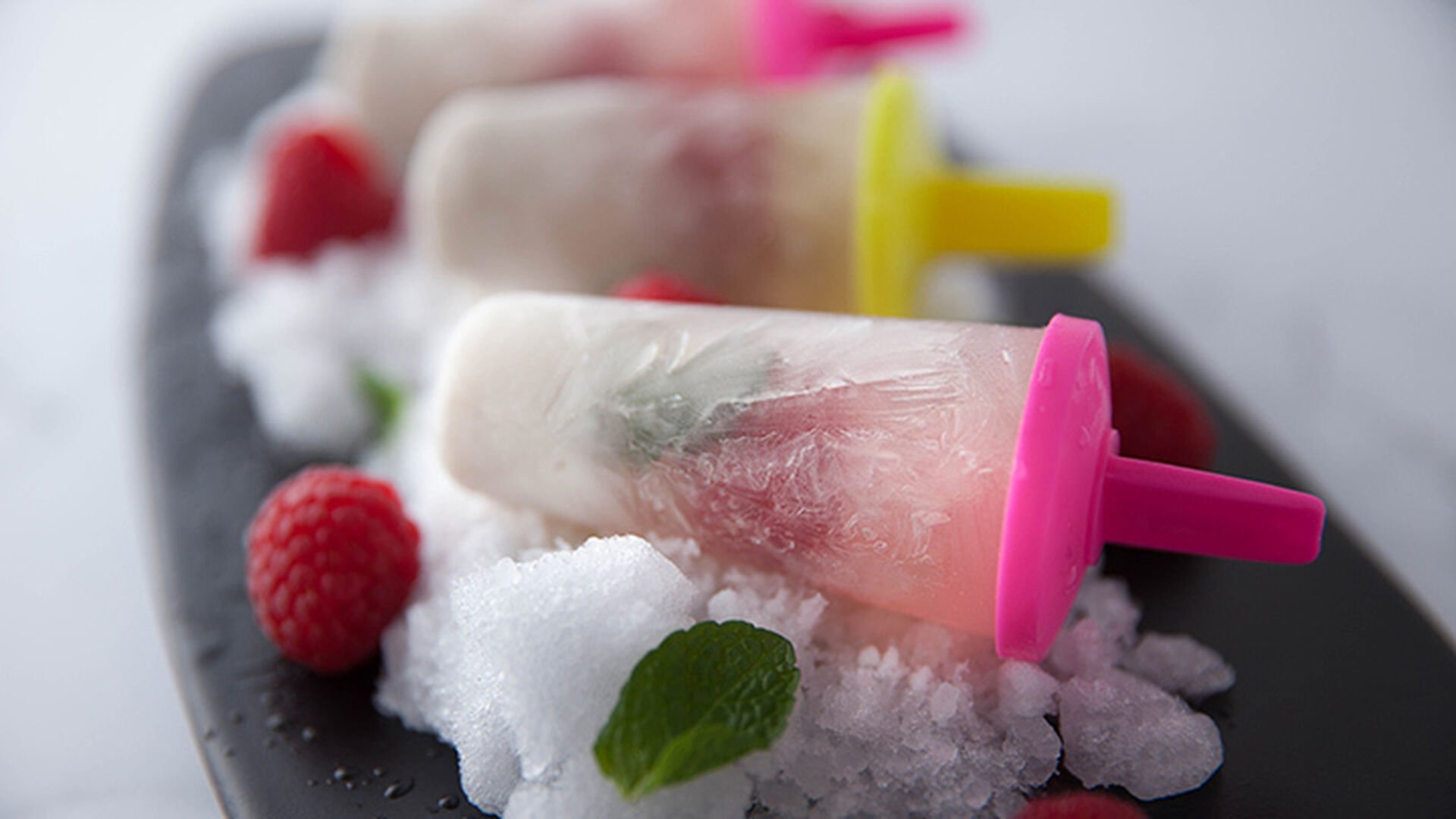 Raspberry, Mint &amp; Coconut Water Icy Poles