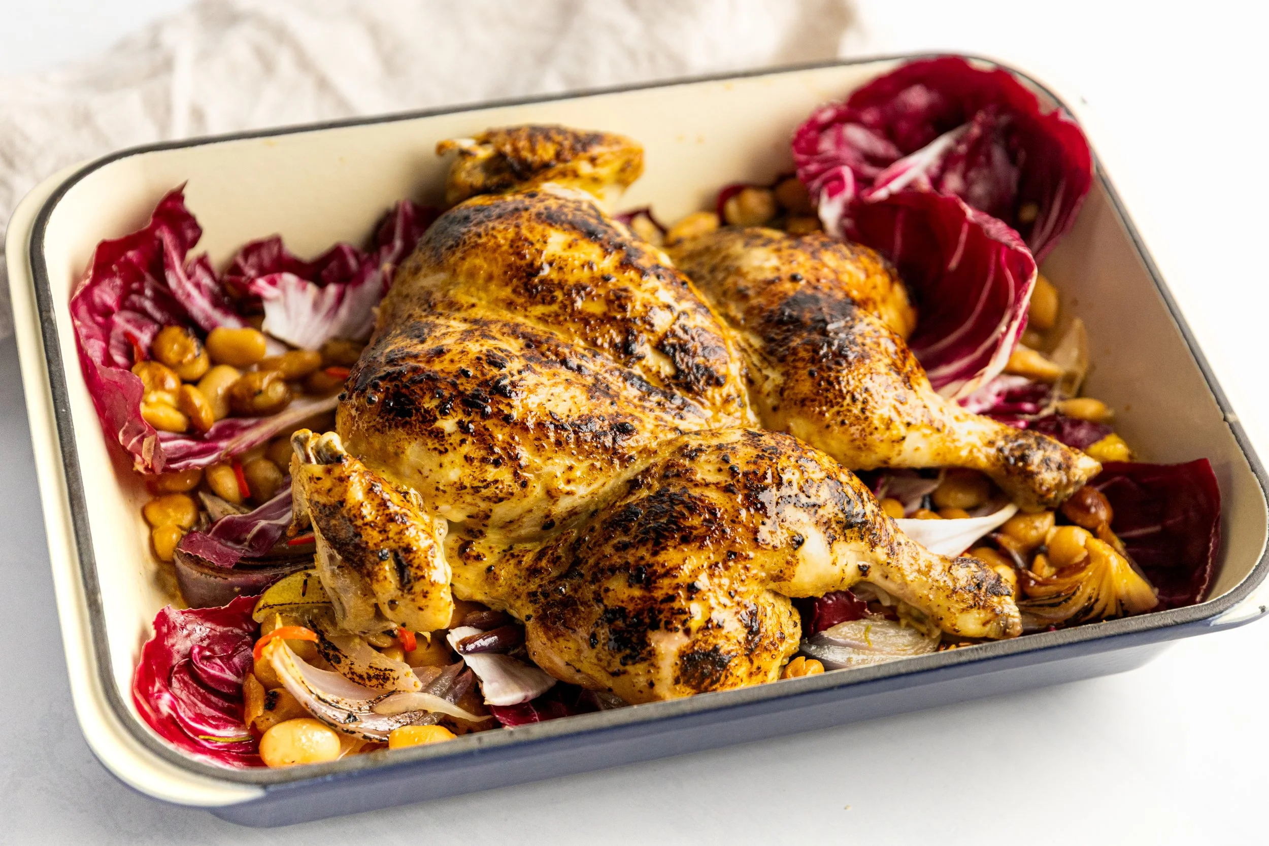 Roasted Chook Smothered in Anchovy Butter