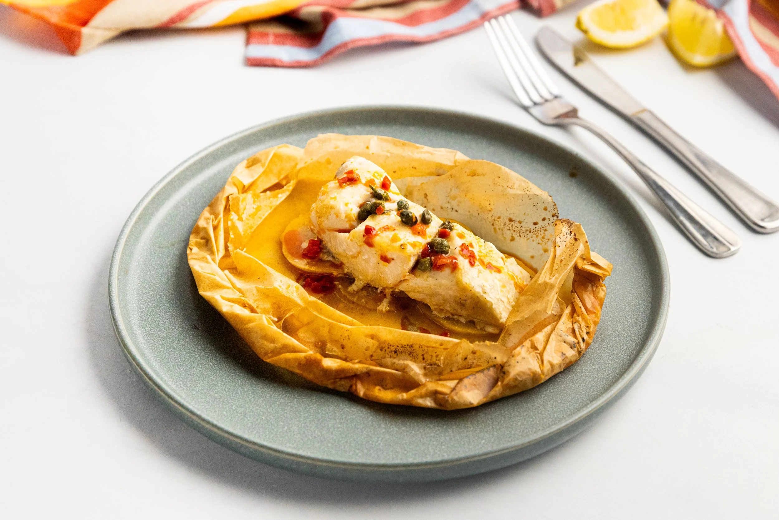 Italian Chilli Fish en Papillote