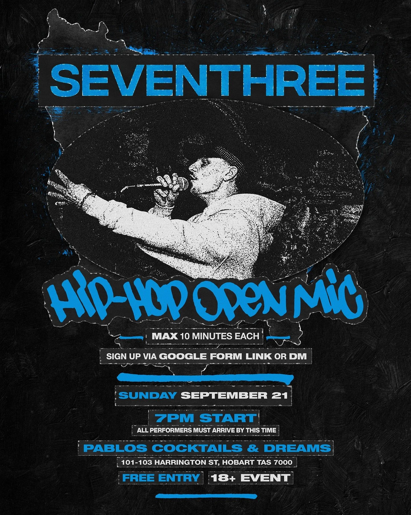 We are one week out from our monthly Open Mic at @pabloscocktails | Hit the link in our bio or DM us to sign up 

These Open Mics are such a great space to network, try out new tracks live or even just listen to some mad local hip hop! 

See you all 
