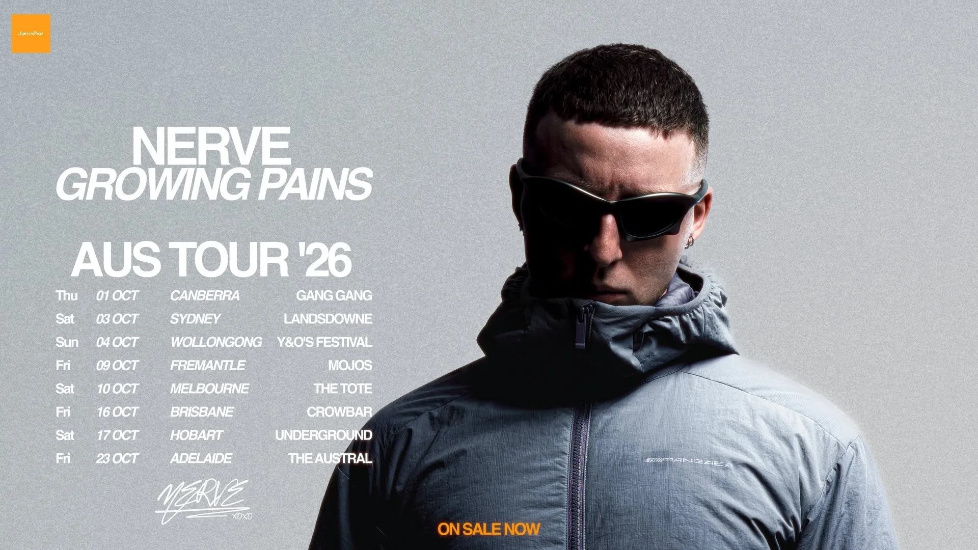 NERVE - GROWING PAINS ALBUM HOBART SHOW