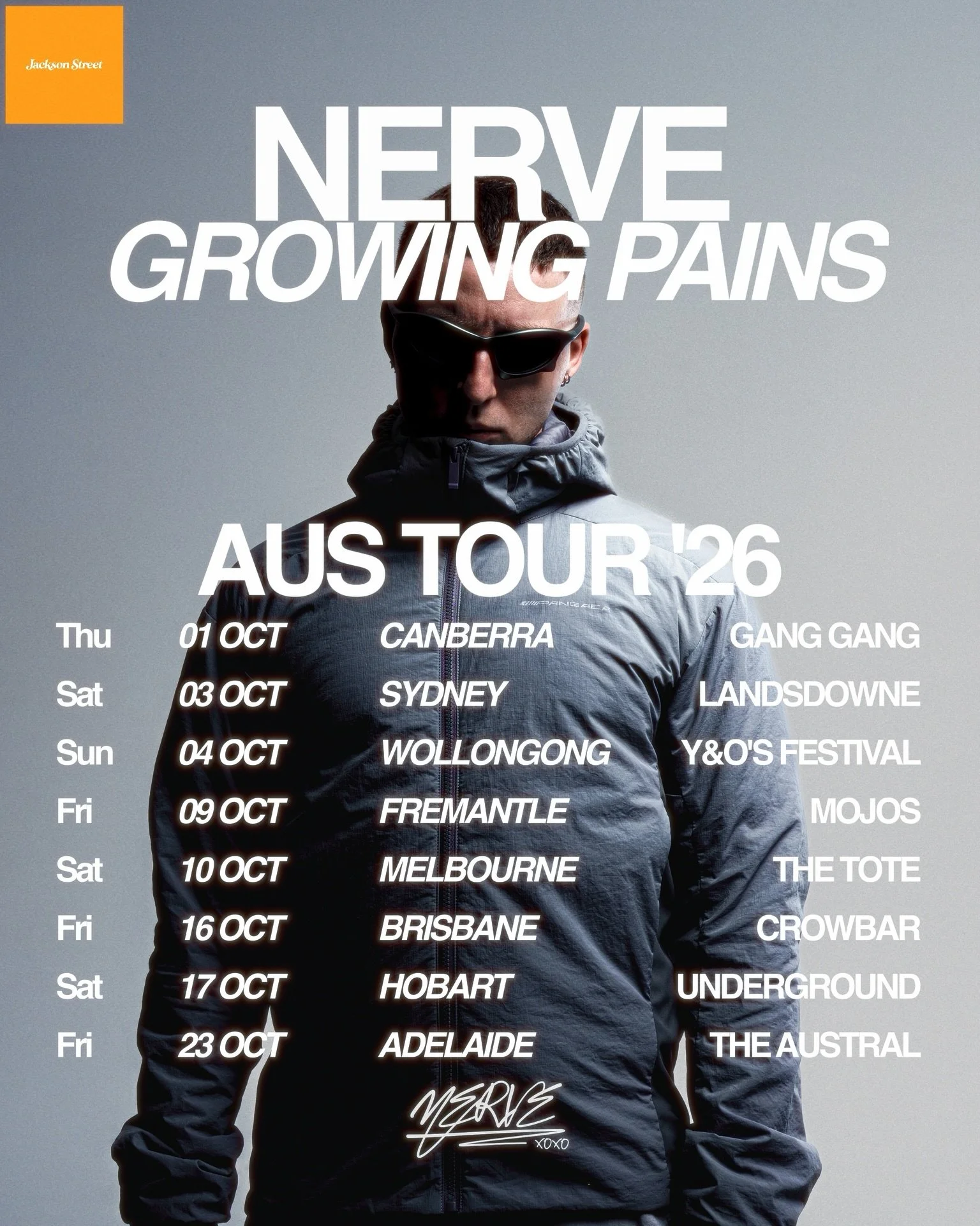 WE&rsquo;RE BRINGING HIM BACK! Nerve will be stopping down down under to bring the energy back to The Hobart Town Hall Underground on OCT 17 💥 

First release tickets are about to sell out - save dosh and be early! This venue is extremely limited ca