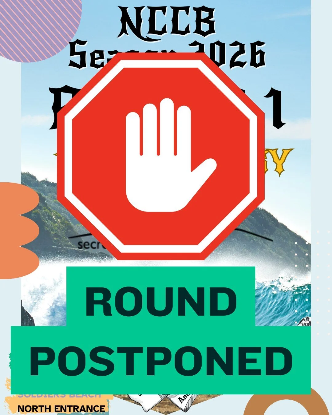 ROUND 1 POSTPONED

Round 1 has been postponed due to unsurfable conditions. The new date is Sunday, 1st March.

Check-in emails will be resent the week before the new date. Keep an eye on your inbox and make sure you get checked in before 5pm on the 