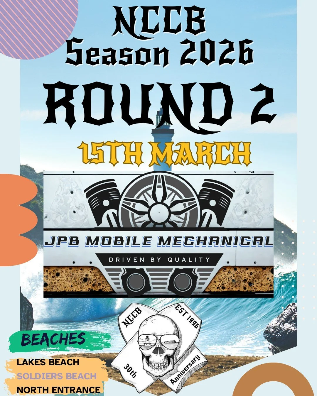 ROUND 2 CHECK IN OPEN | Presented by JPB Mobile Mechanical

Super fast turnaround after the Round 1 postponement. Round 2 hits Sunday, 15th March.

First heat in the water at 7am, Junior divisions fire up at 10am.

Check-in emails are on the way now!