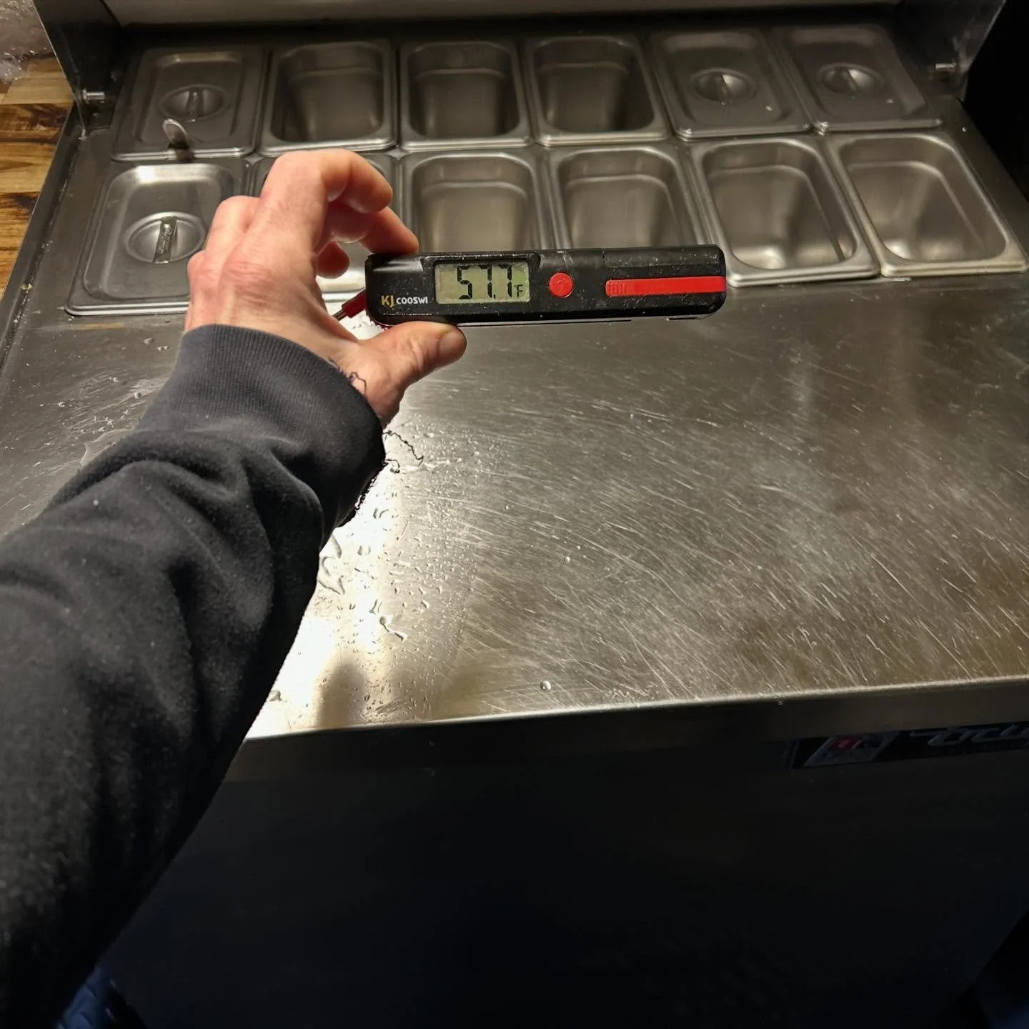 The gods have spoken. I walk in today and my fridge along with a fair amount of product are sitting at 57 degrees. Neat. Im gonna piece together what I can for a menu and open at noon. Really the saddest part is throwing away a bunch of product. I re