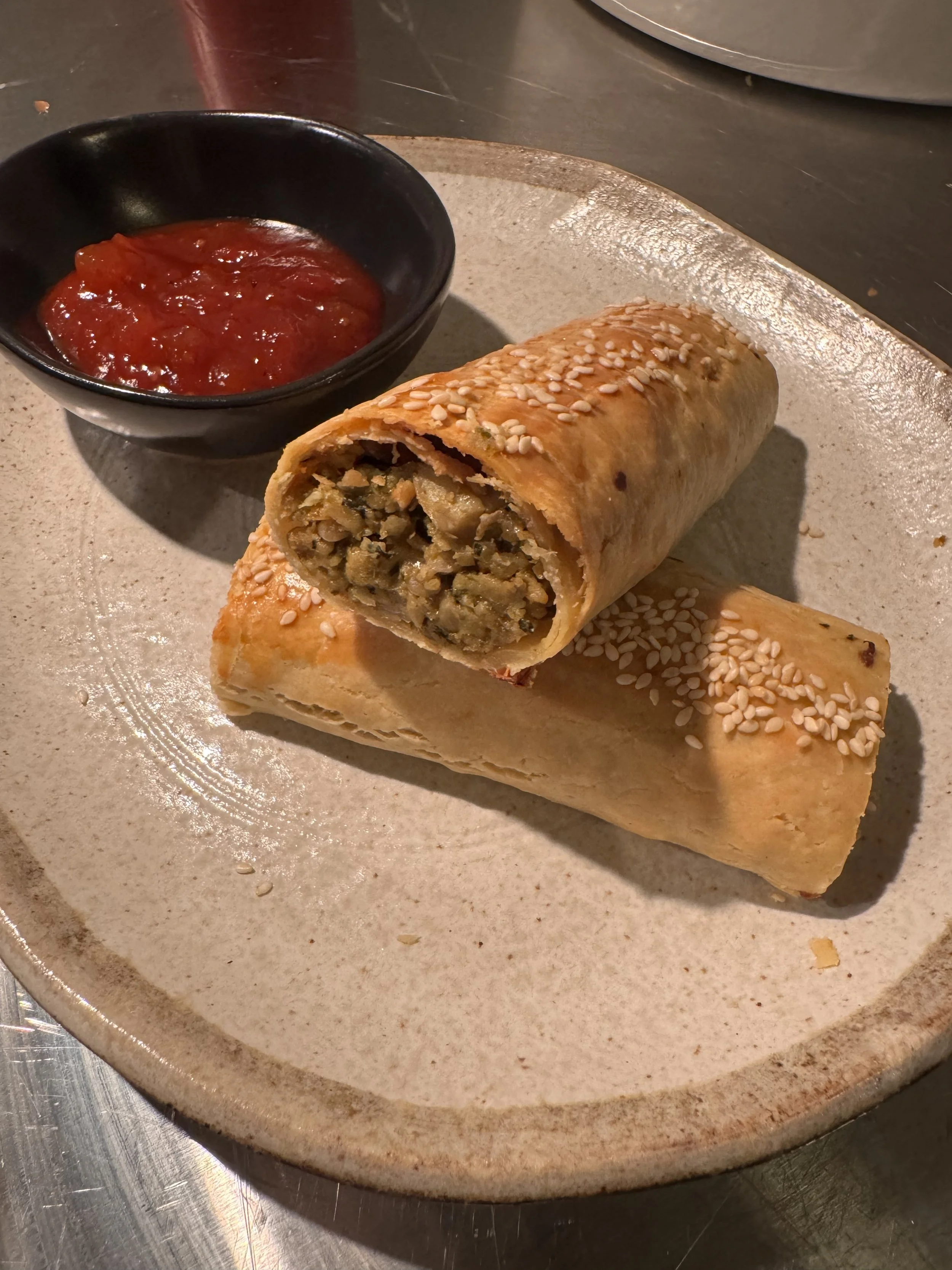 Veggie loaded sausage rolls 