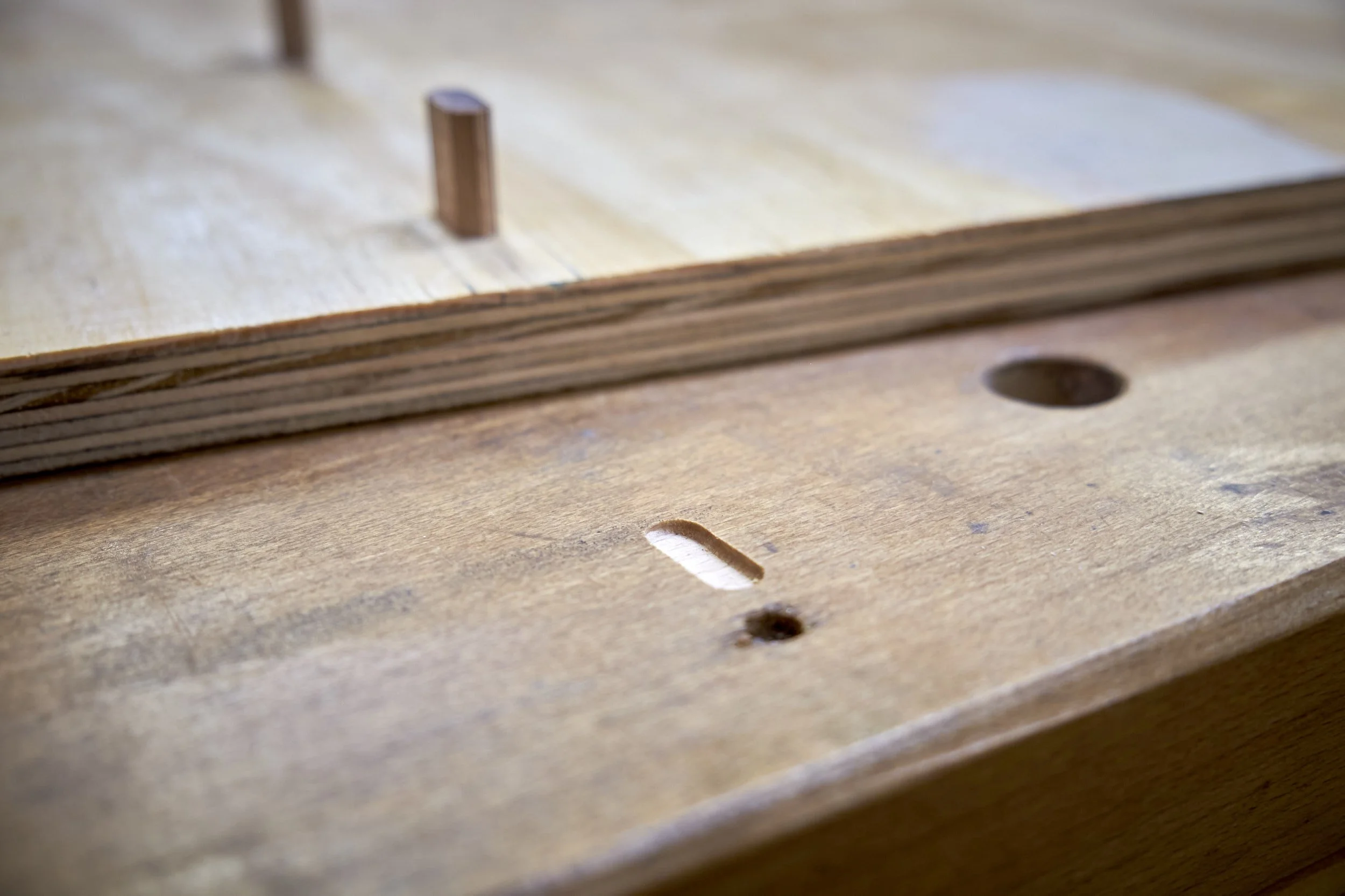 Depth of cut set too deep on the Festool Domino.