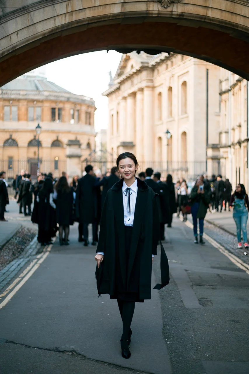 Grace Wu, photographed at her Oxford University Matriculation Ceremony