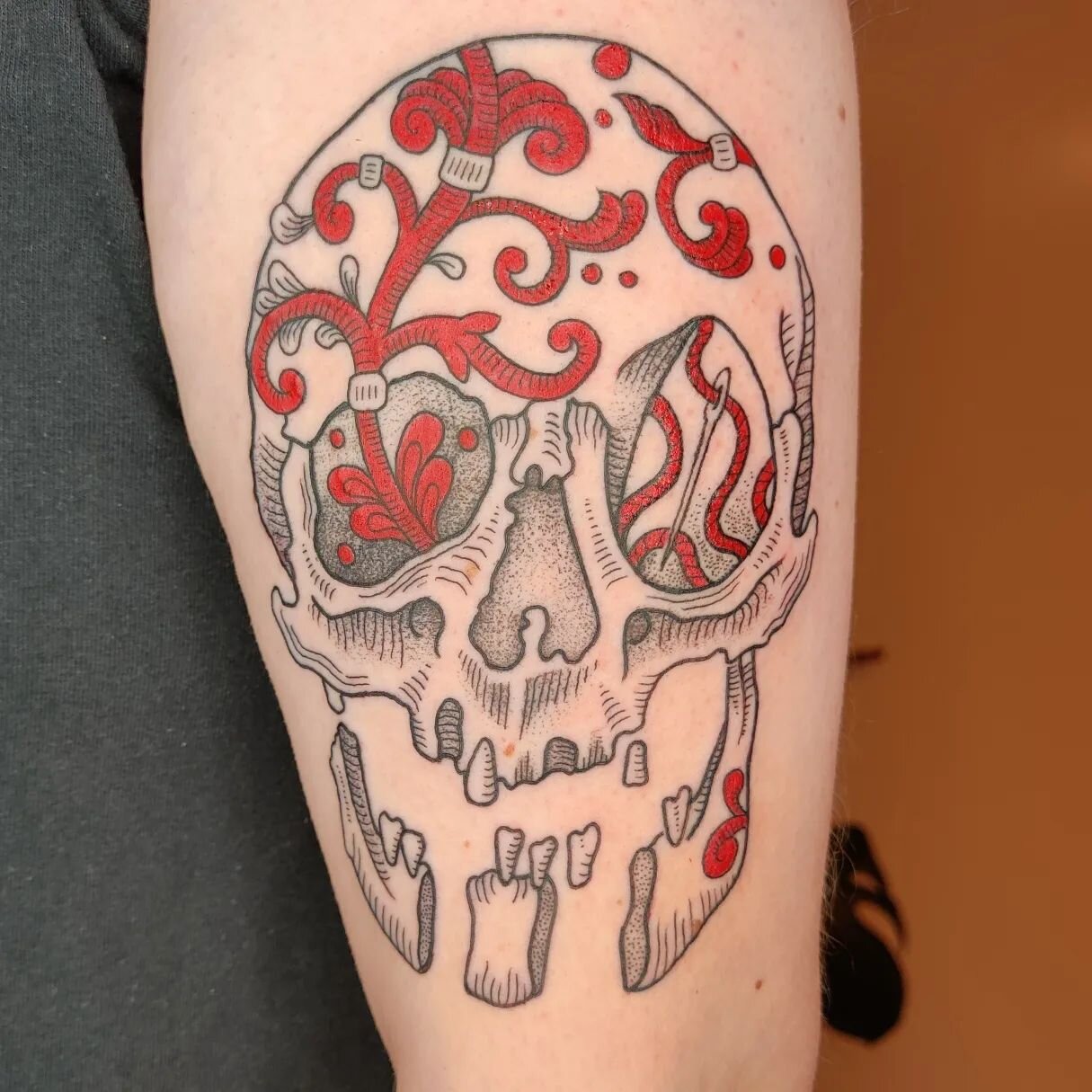 KOSCHEI THE DEATHLESS!!! If you can tell me where his soul is hidden in the picture I'll give you one of my sticker sets. Huge thank you to the brilliant Bj&oslash;rnar who always comes to me with the best ideas 💀
.
.
...
#tattooed #tattoo #tattooer
