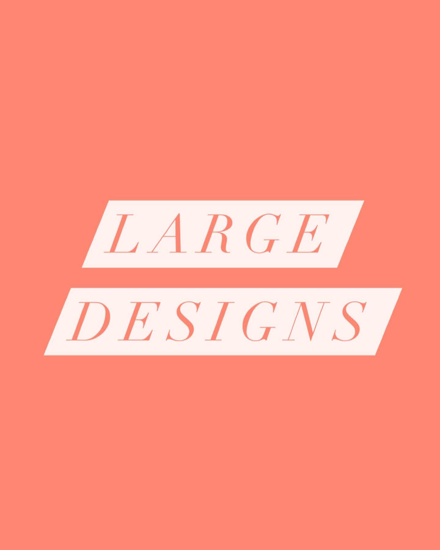 LARGE CONCEPTS AVAILABLE.
Please read before booking.

These designs are designed with specific large bodyparts in mind, but some of them can be redrawn to fit different parts. They can not be simplified and made smaller, they need large space for th