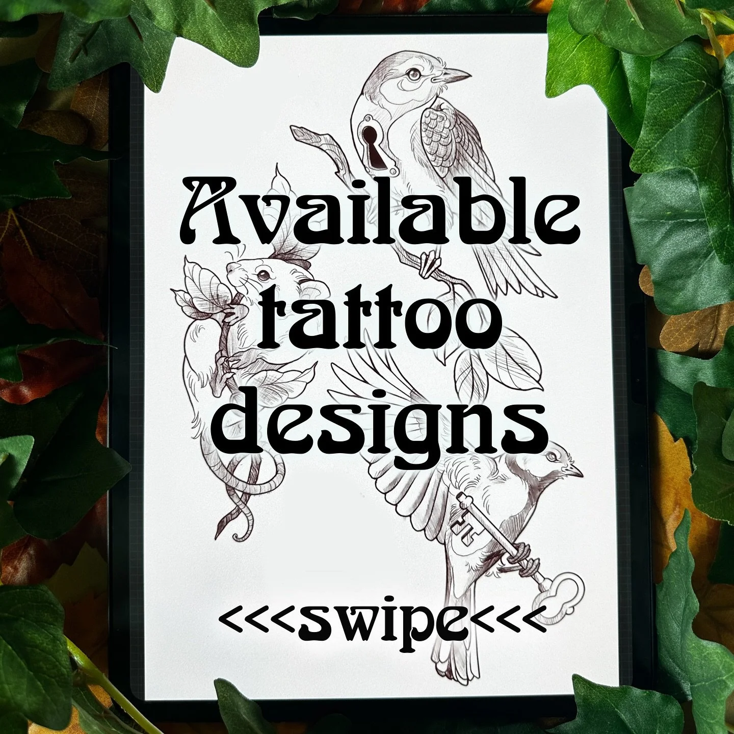 Available tattoo designs I&rsquo;d love to do this autumn! Bookings are open for October and November.
.
First come, first serve.
Send me a DM to book. 🎃
.
#tattoo #oslotattoo #neotrad #norwegiantattooers #tattooart #tattooflash