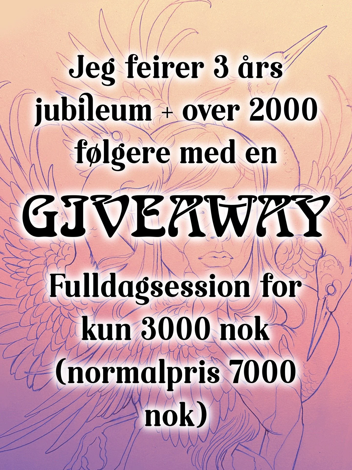 Giveaway-tid! I slutten av august var det 3 &aring;r siden jeg gjorde min aller f&oslash;rste tatovering p&aring; menneskehud. Og for bare et par uker siden bikket jeg 2000 f&oslash;lgere her p&aring; Instagram! Dette vil jeg feire med en liten givea