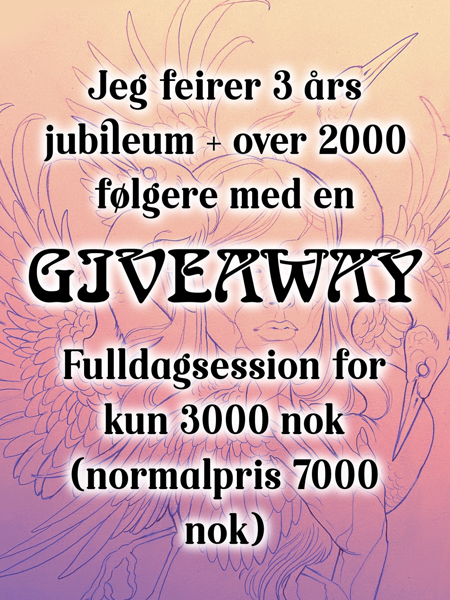 Giveaway-tid! I slutten av august var det 3 &aring;r siden jeg gjorde min aller f&oslash;rste tatovering p&aring; menneskehud. Og for bare et par uker siden bikket jeg 2000 f&oslash;lgere her p&aring; Instagram! Dette vil jeg feire med en liten givea