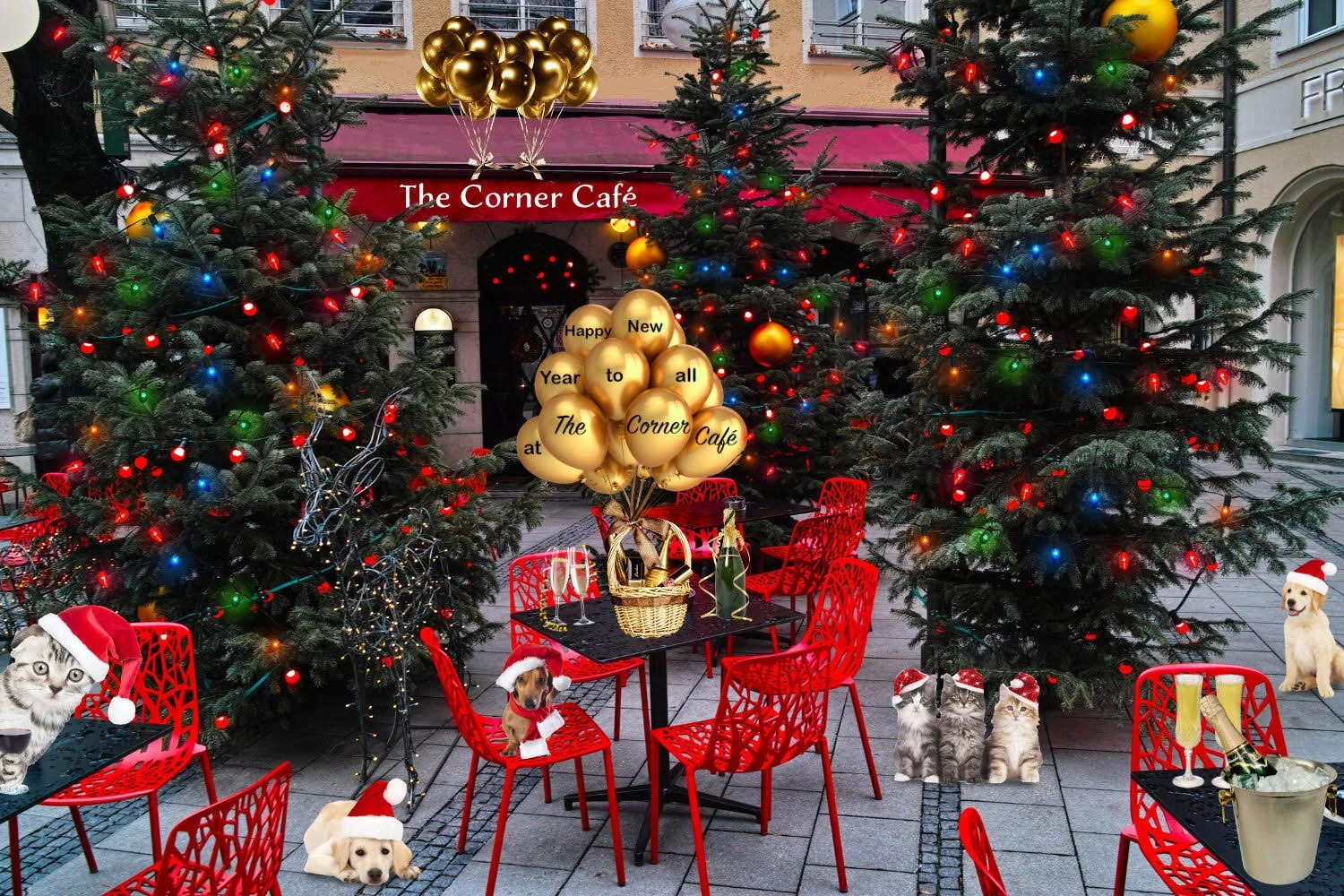 Happy New Year At The Corner Café