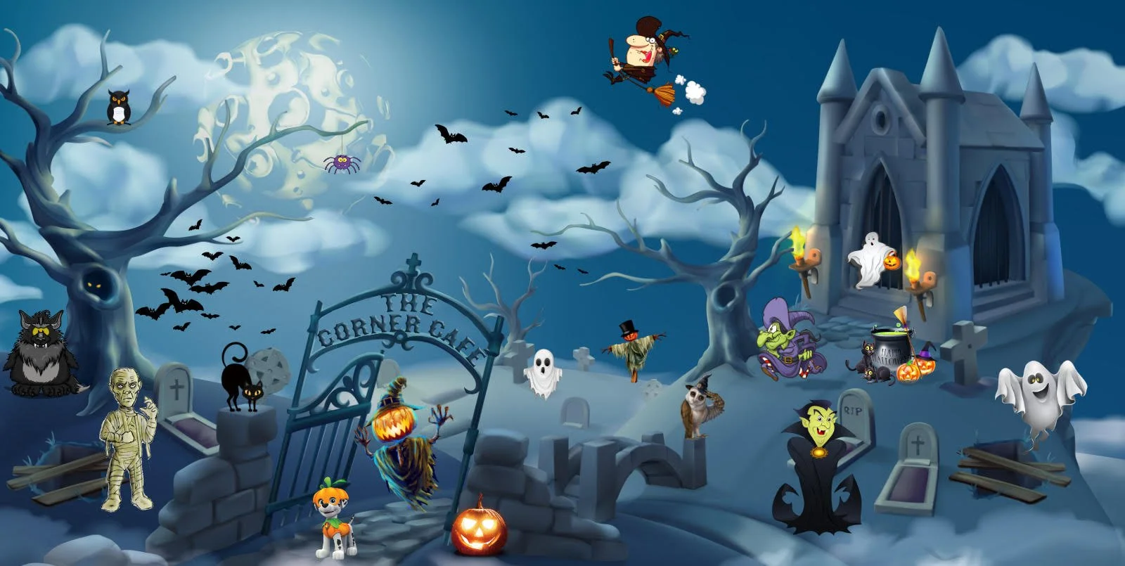 Halloween At The Corner Café