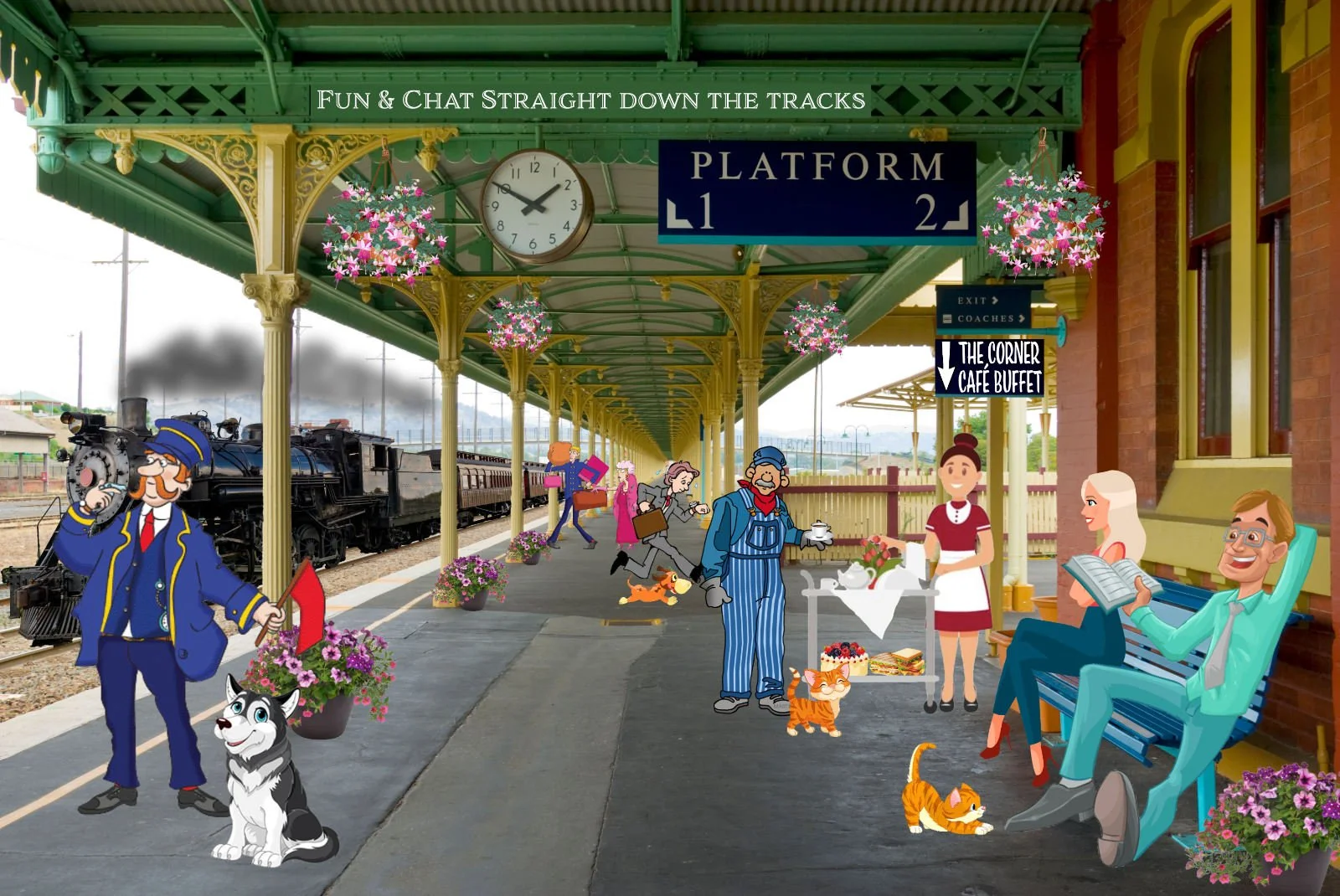 Train Time at The Corner Café