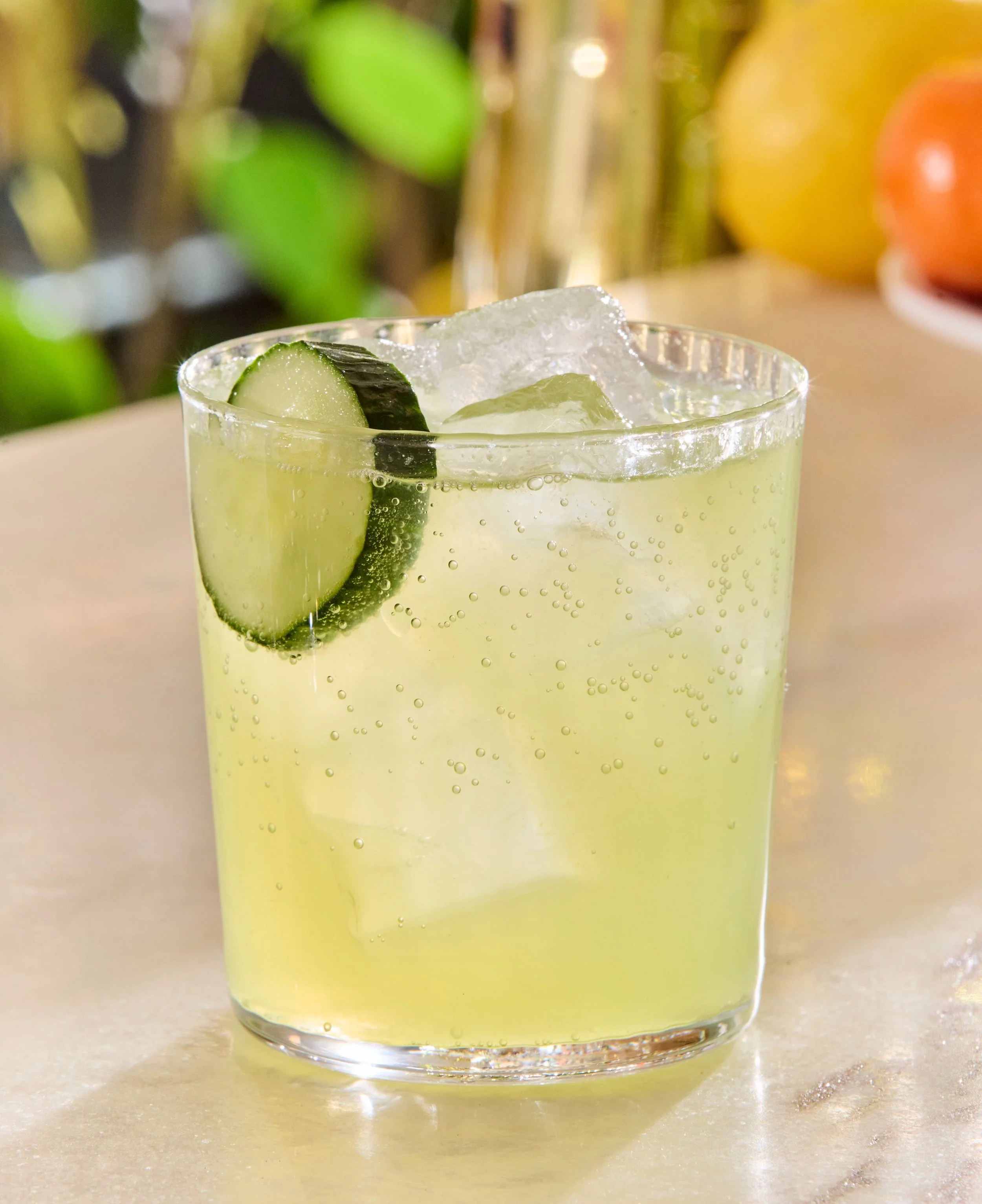 Our mocktails are hand crafted and made with the freshest ingredients. MENTA BE, cucumber, lime, mint, and soda.