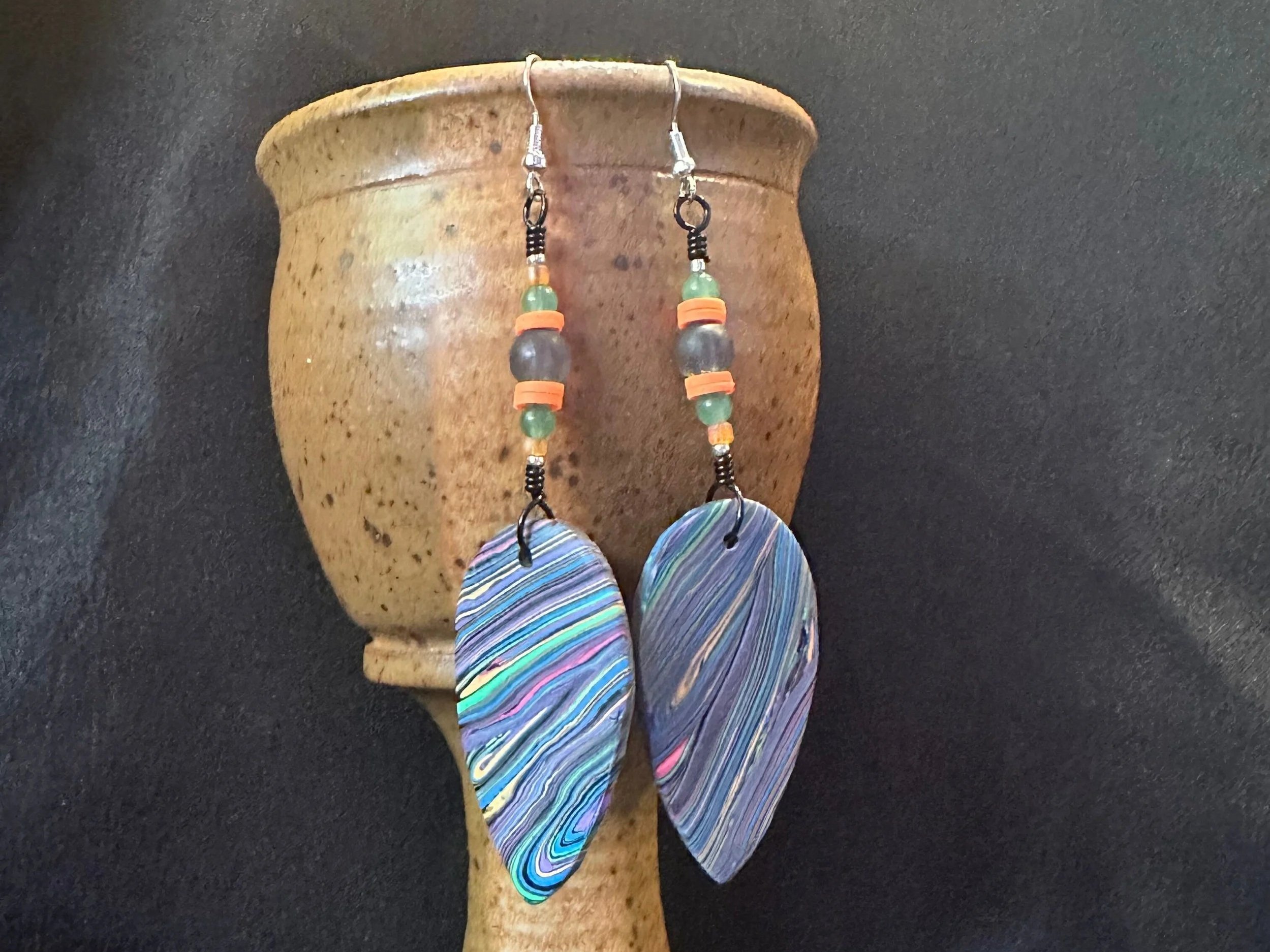 multi color stripe teardrop