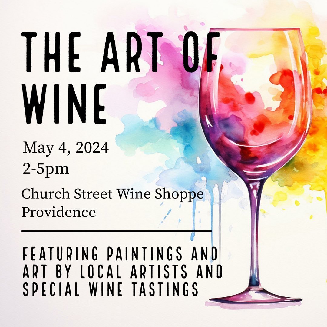 TOMORROW!! Several artists from my local art group will have wine-themed art for sale alongside wine tastings at @churchstreet_providence from 2-5pm on May 4th. I&rsquo;ve enjoyed putting together a few loose and fun pieces myself. We&rsquo;d love to