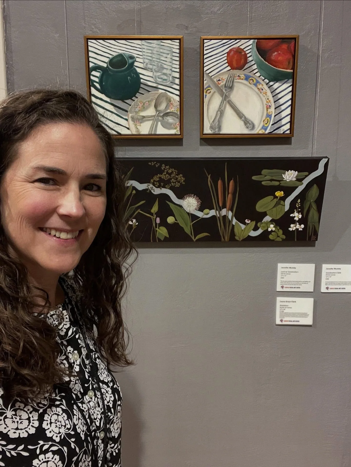 What an absolute thrill to participate in this show with The Arthouse Group at The Carnegie Visual Arts Center in Decatur! The opening reception Friday night was packed and I loved finally seeing all our work hanging together on the walls. It is an h
