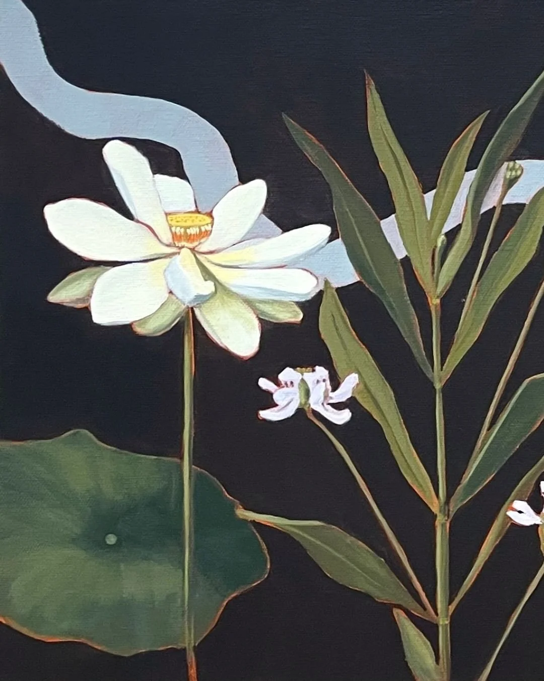 I am incredibly excited to share this piece I created for an upcoming show entitled, &ldquo;Connections,&rdquo; at @carnegieartscenter with The Arthouse Group. I'm calling it &ldquo;Riverbloom&rdquo; as it depicts native bontanics that grow along the