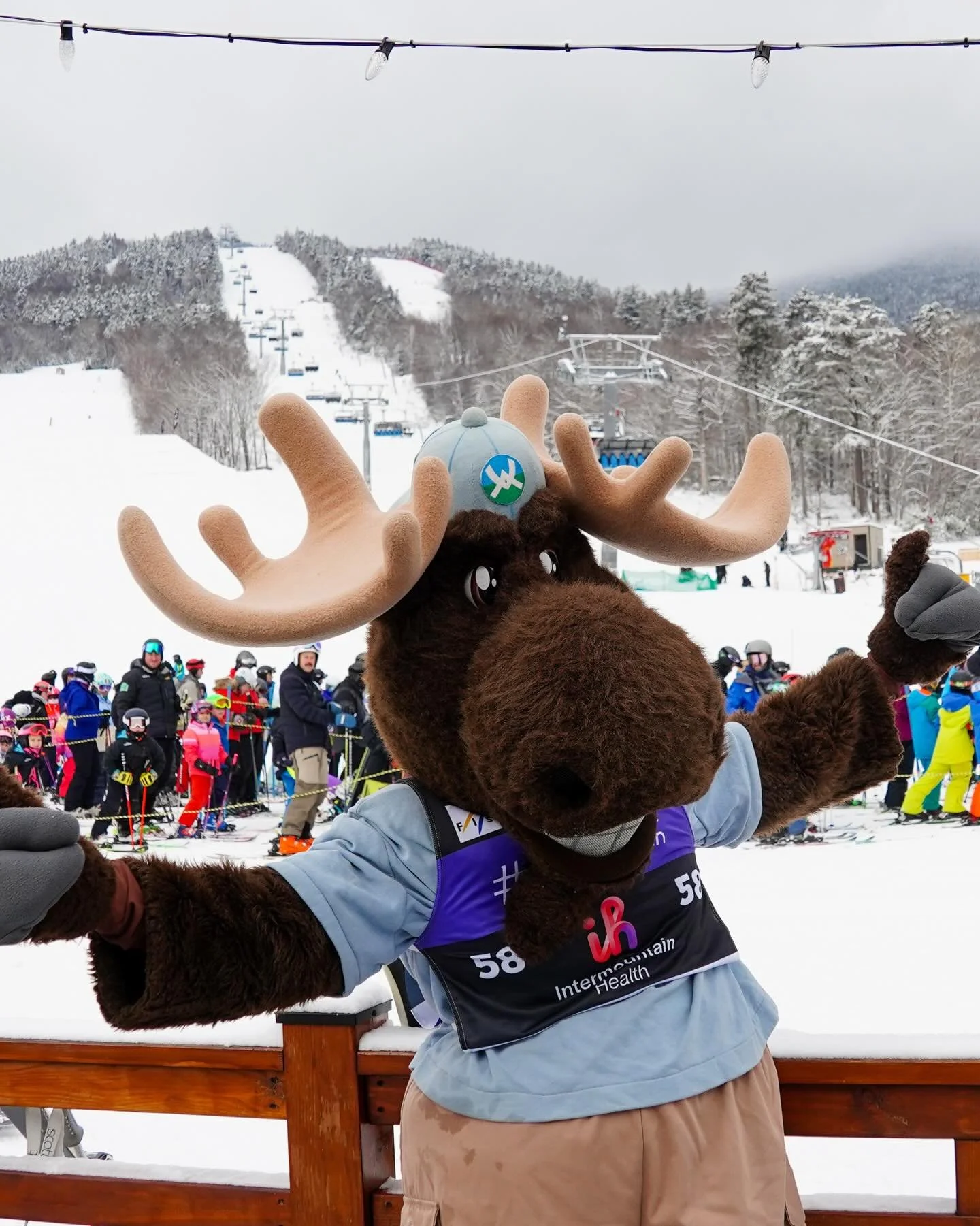 Any day that Bruce the Moose stops by the mountain is a good day!