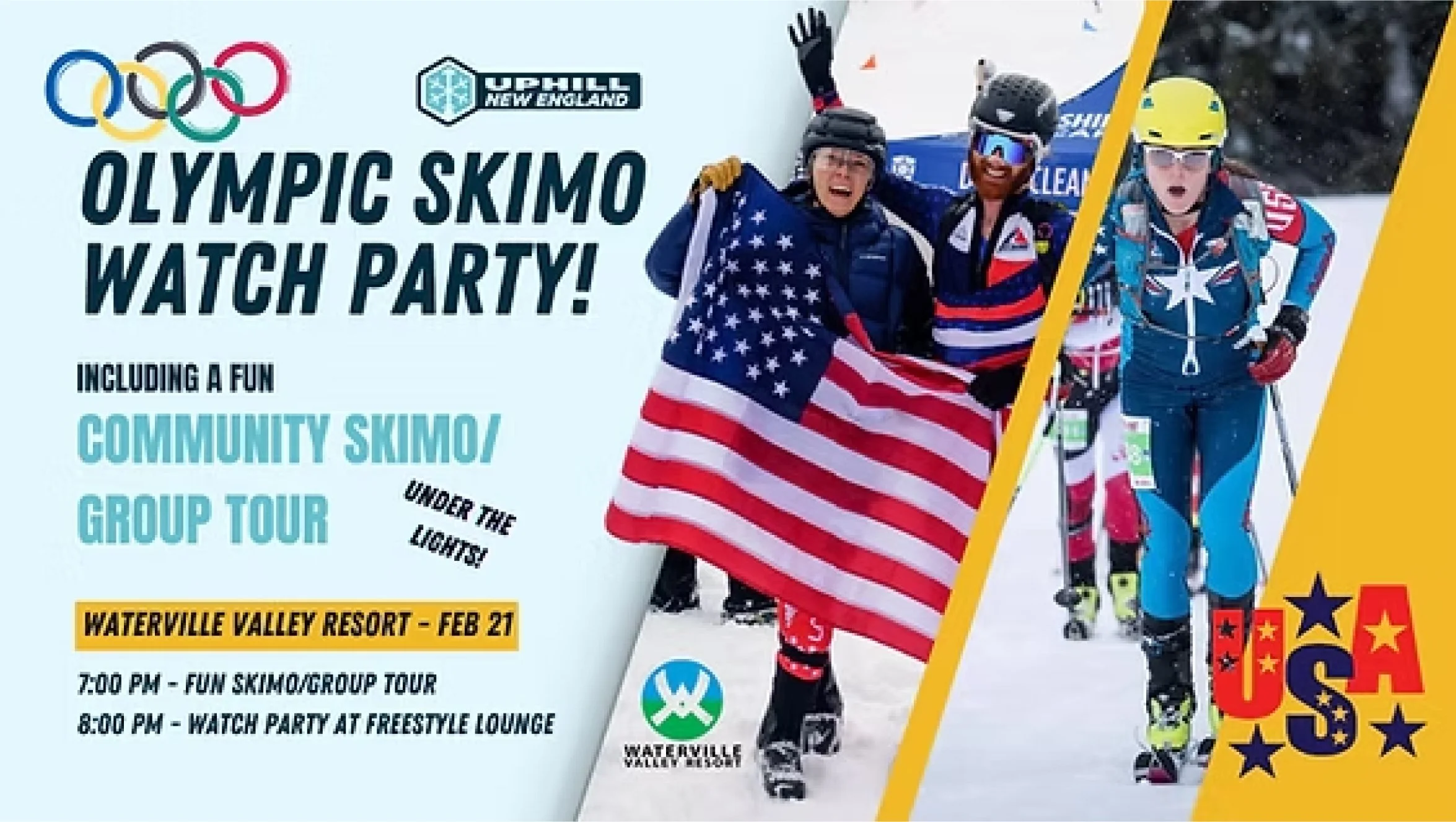 Olympic Skimo Watch Party & Community Skimo