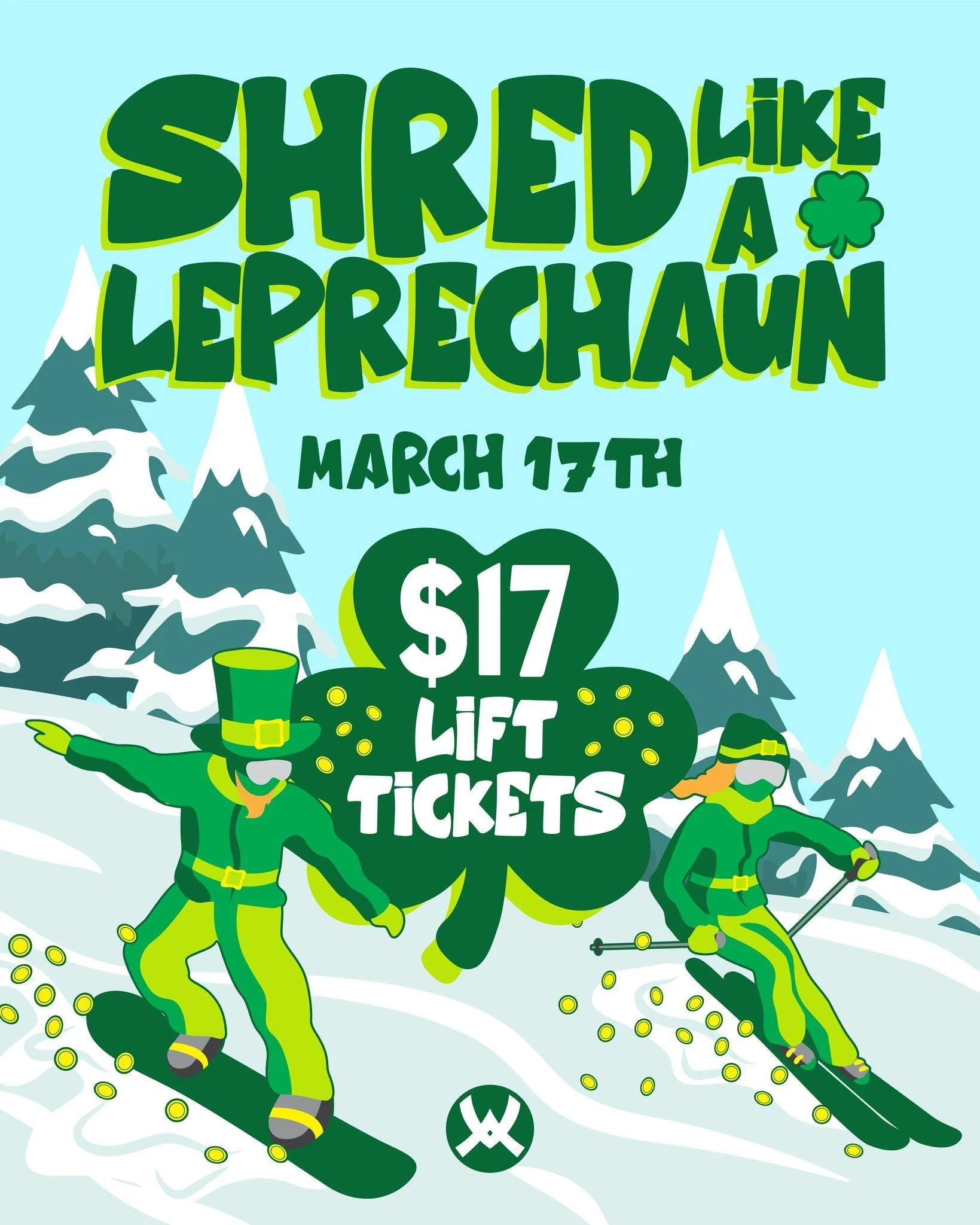 🍀 $17 LIFT TICKETS ARE BACK FOR ST. PATRICK&rsquo;S DAY 🍀

Yes really. Celebrate March 17th with a full mountain lift ticket for just $17 at Waterville Valley Resort! The catch? You&rsquo;ve gotta dress like a leprechaun.

No costume, no deal. We&r