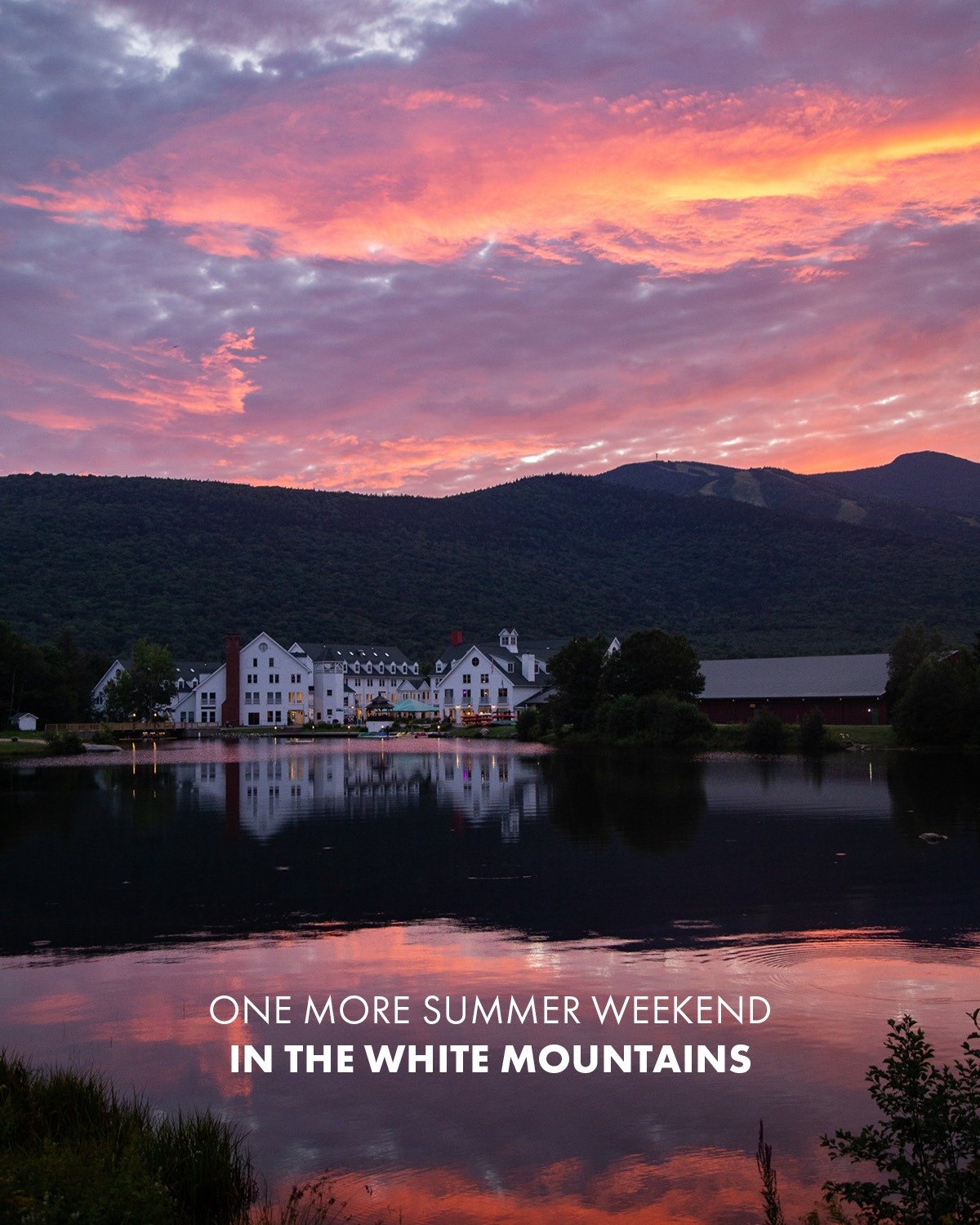 Send off summer with us in Waterville Valley with duck races, fireworks, chalk fest, live music, s'mores, outdoor adventures, and more - all on Labor Day Weekend!

Get a sneak peak below 👀

🔥 Friday 9/4
Fairy House Building, S&rsquo;mores Campfire 