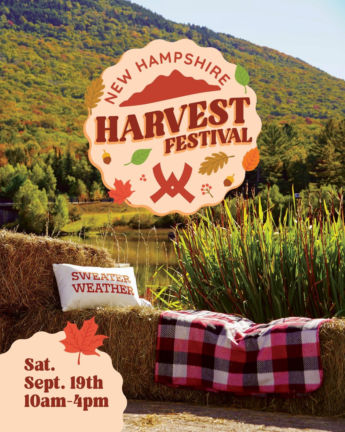 Harvest Festival is BACK 🍁

Fall colors, local goods, fresh finds, and a full day in Town Square - the 2nd Annual New Hampshire Harvest Festival returns to Waterville Valley on Saturday, Sept. 19! Shop local makers, farmers, crafters, &amp; artists 