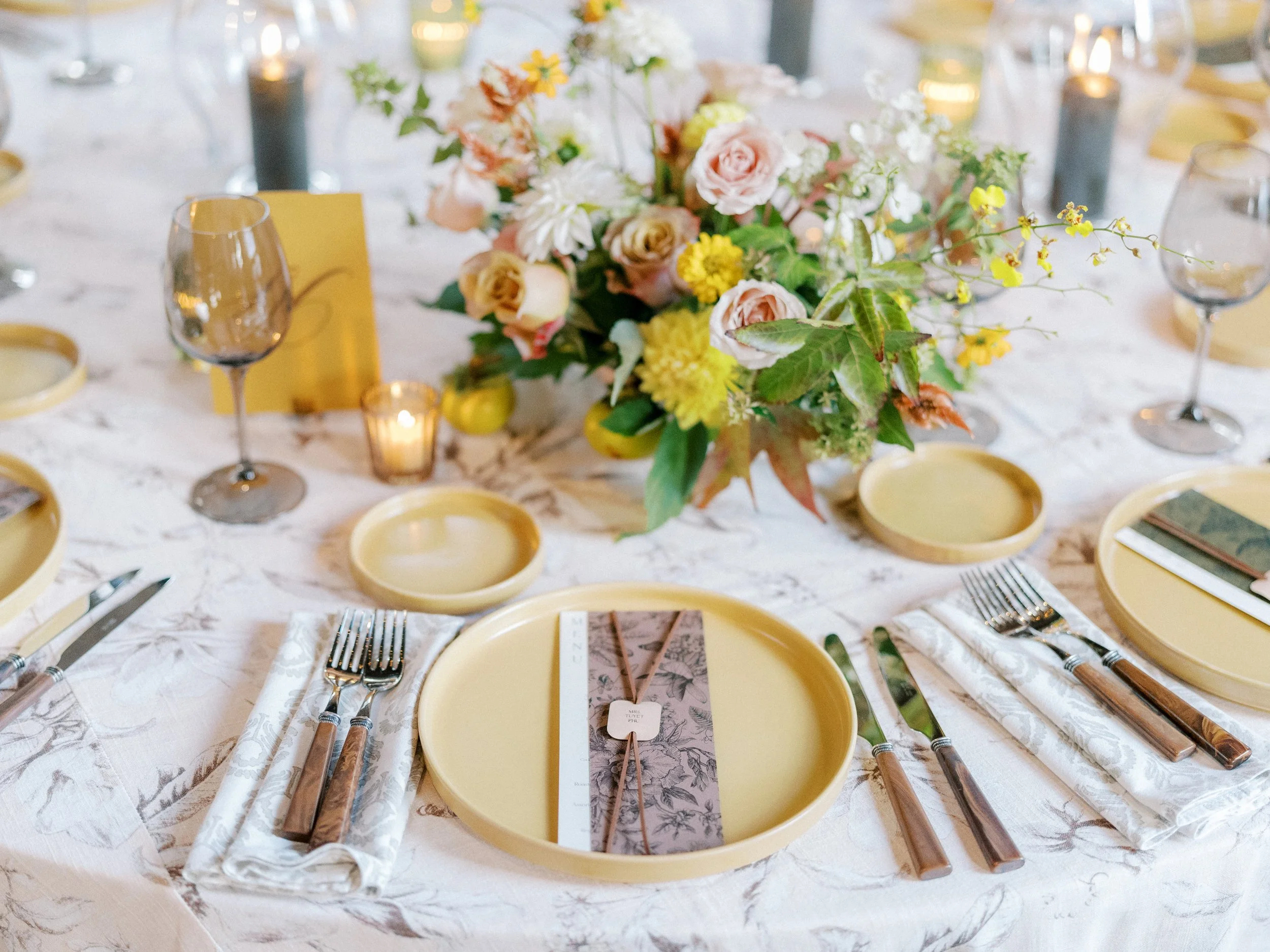 Gucci Inspired Custom Wedding Menus for a Bold and Elevated Tablescape