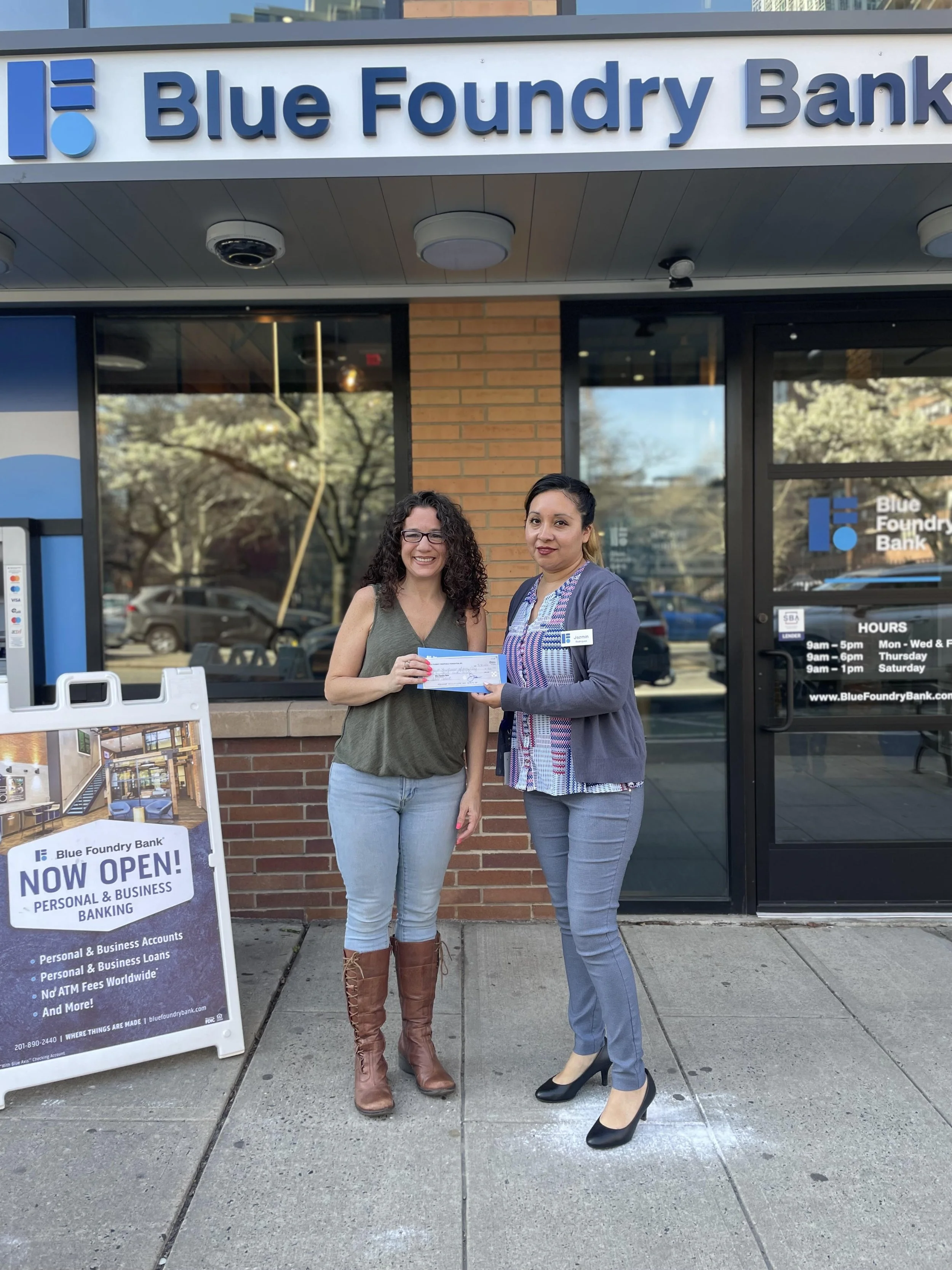 A Thanks to Blue Foundry Bank
