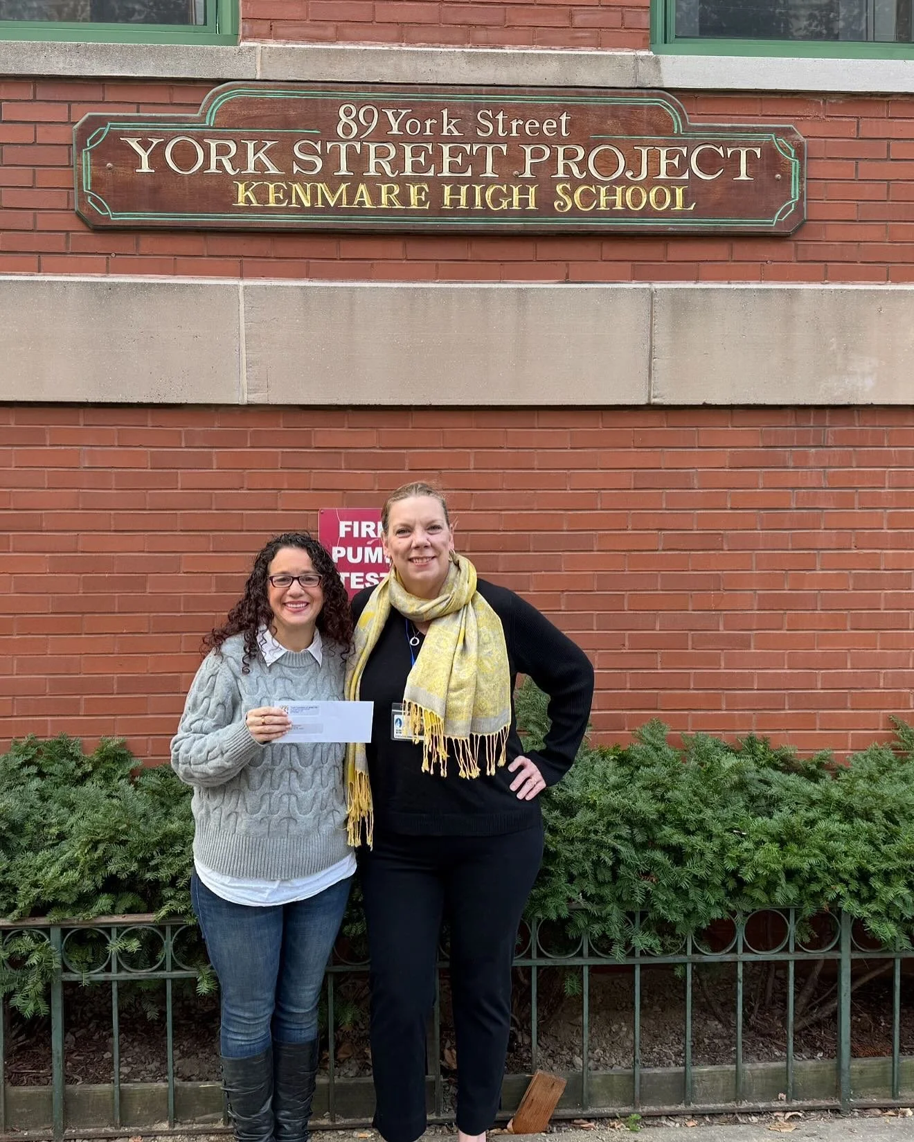 “Congratulations to York Street Project on receiving a grant to continue their mission of supporting the youth of Jersey City. This summer, we proudly funded their summer program! Thank you to the executive director Sue Byrne and of course Chri