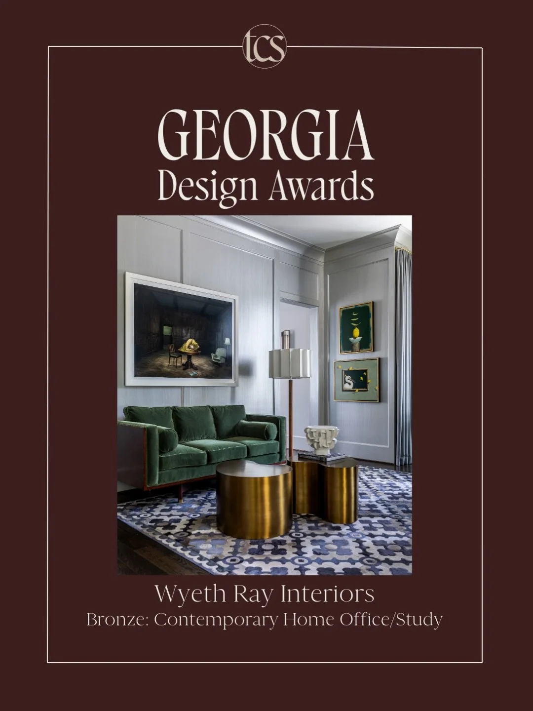 Continuing our celebration of @wyethrayinteriors and their incredible results at the recent Georgia Design Awards ✨⁠
Today we&rsquo;re spotlighting two additional wins from their studio: their &lsquo;Artful &amp; Inviting&rsquo; submission won Bronze