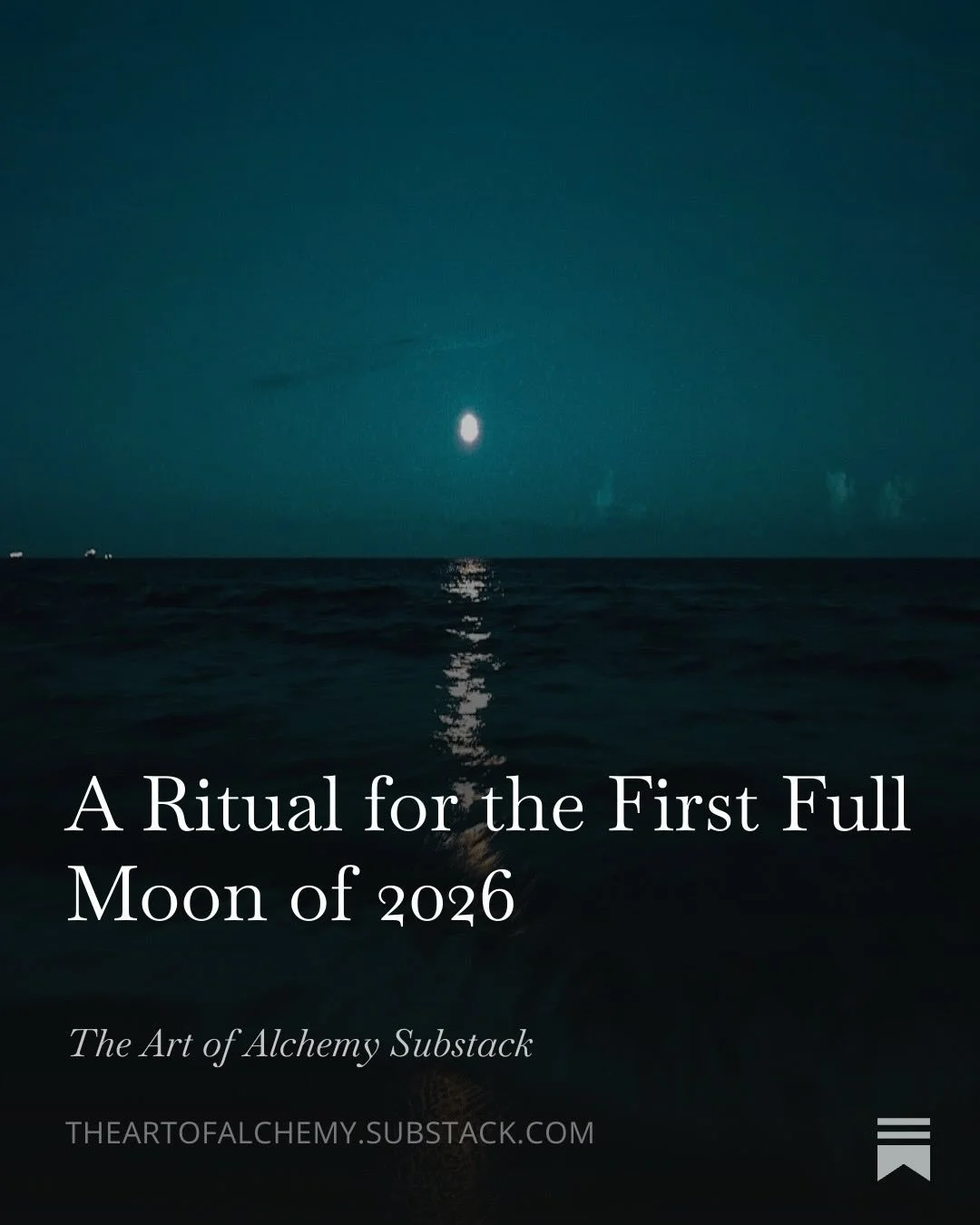 A Ritual for the First Full Moon of the Year 🌝✨

I&rsquo;m excited to share that I&rsquo;ve joined Substack and hope to make this a space to share more rituals, meditations, and musings on all things magical and mystical with you in 2026! 😍

Tomorr