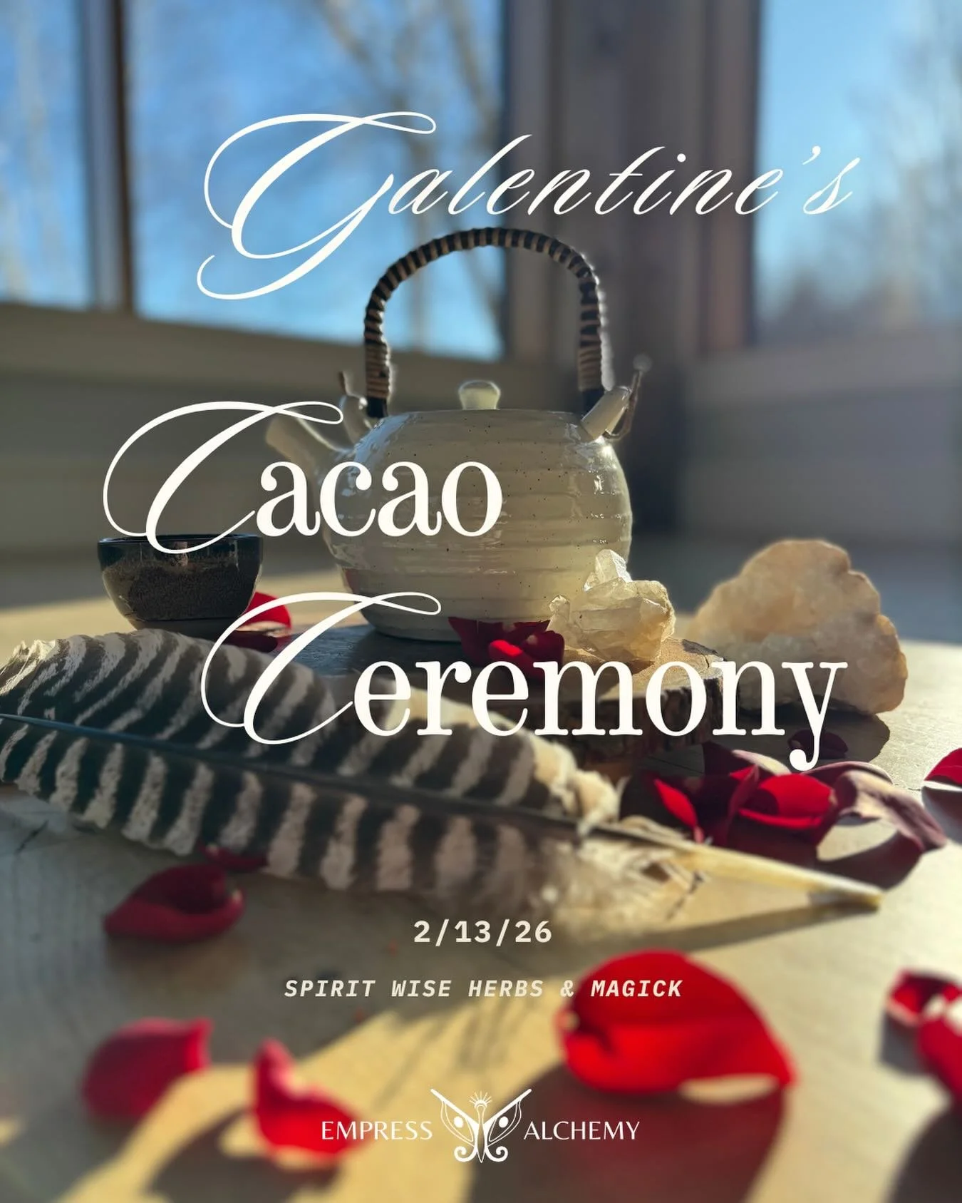 ❣️One month from today❣️

Join me for a special Galentine&rsquo;s Day Cacao Ceremony at @spirit_wise_herbs on Friday, 2/13 from 6-8pm! Gather your girlfriends and come together for a night of self love and self care. 🤗🥰

This Cacao Ceremony will fo