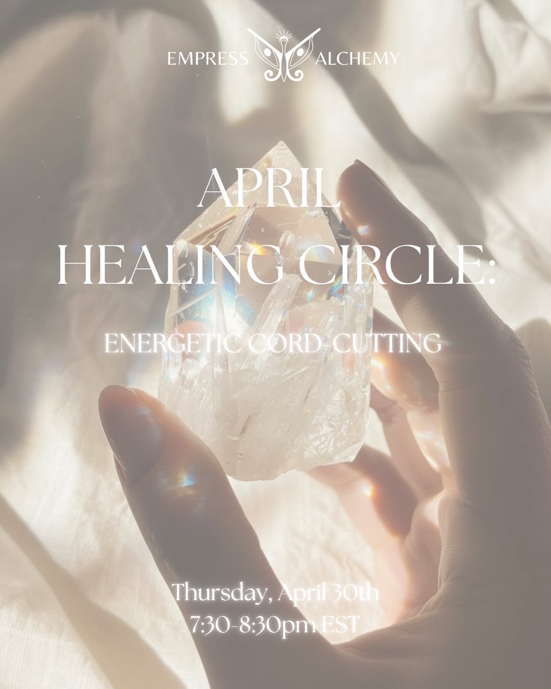 ✨April Healing Circle: Cord-Cutting✨

If you&rsquo;ve been feeling a little overwhelmed, drained, or tangled up in other people&rsquo;s energy, this month&rsquo;s healing circle has got you covered!

April&rsquo;s monthly healing circle is all about 