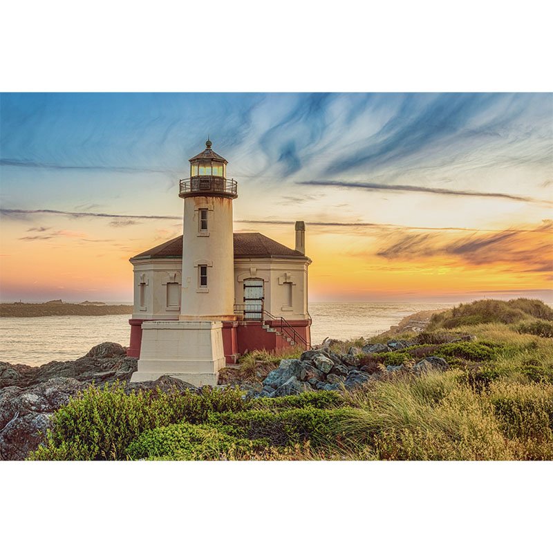 Coquille River Lighthouse Soft Sunset