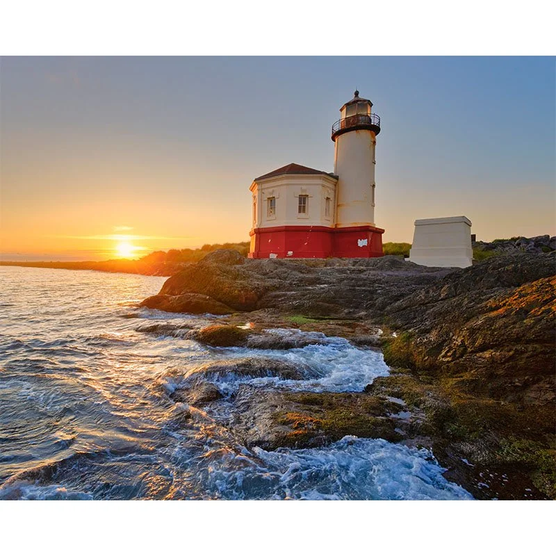 Coquille River Lighthouse Sunburst